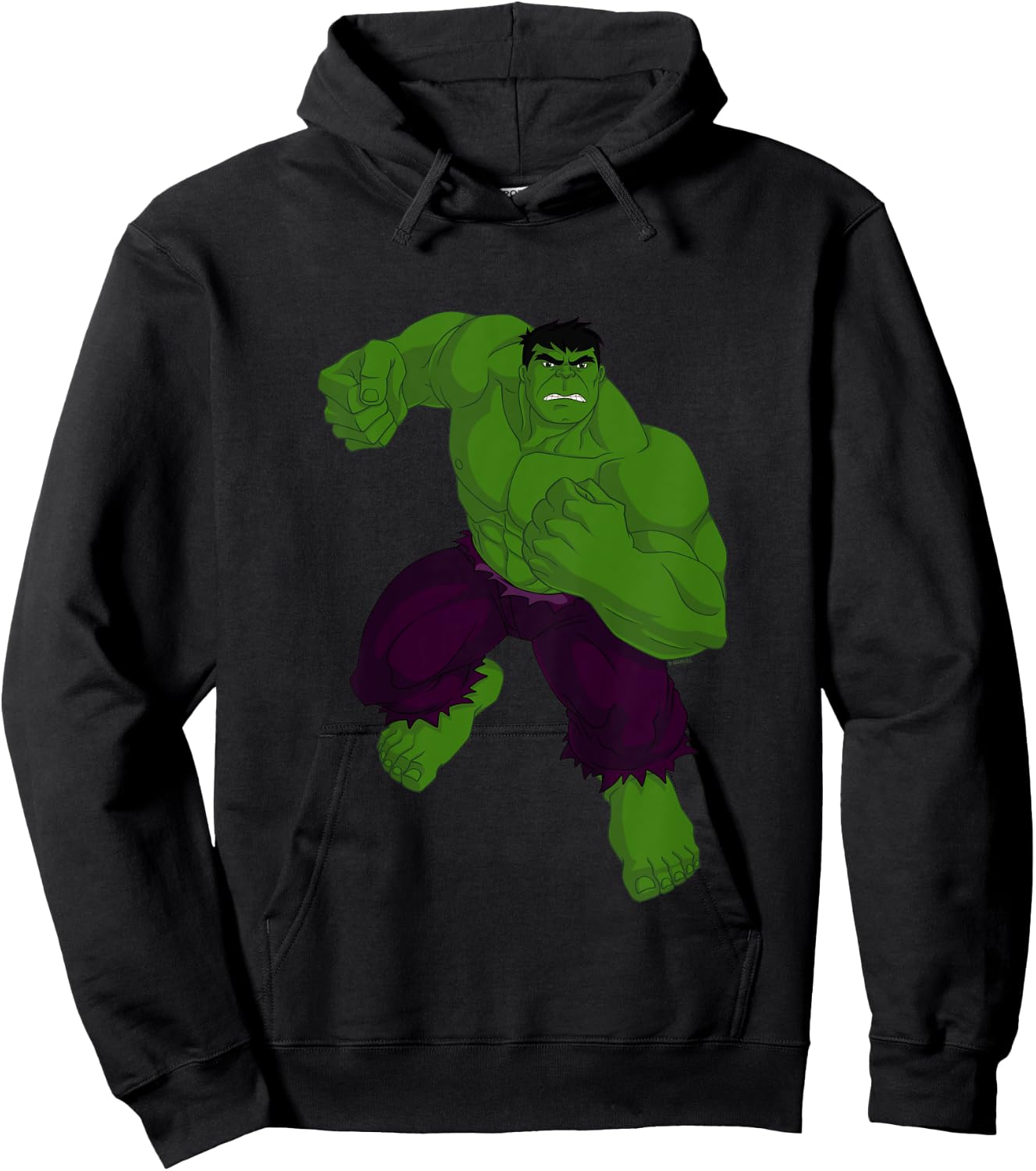 Kids Avengers Assemble Hulk Hoodie - Hoodie | Black