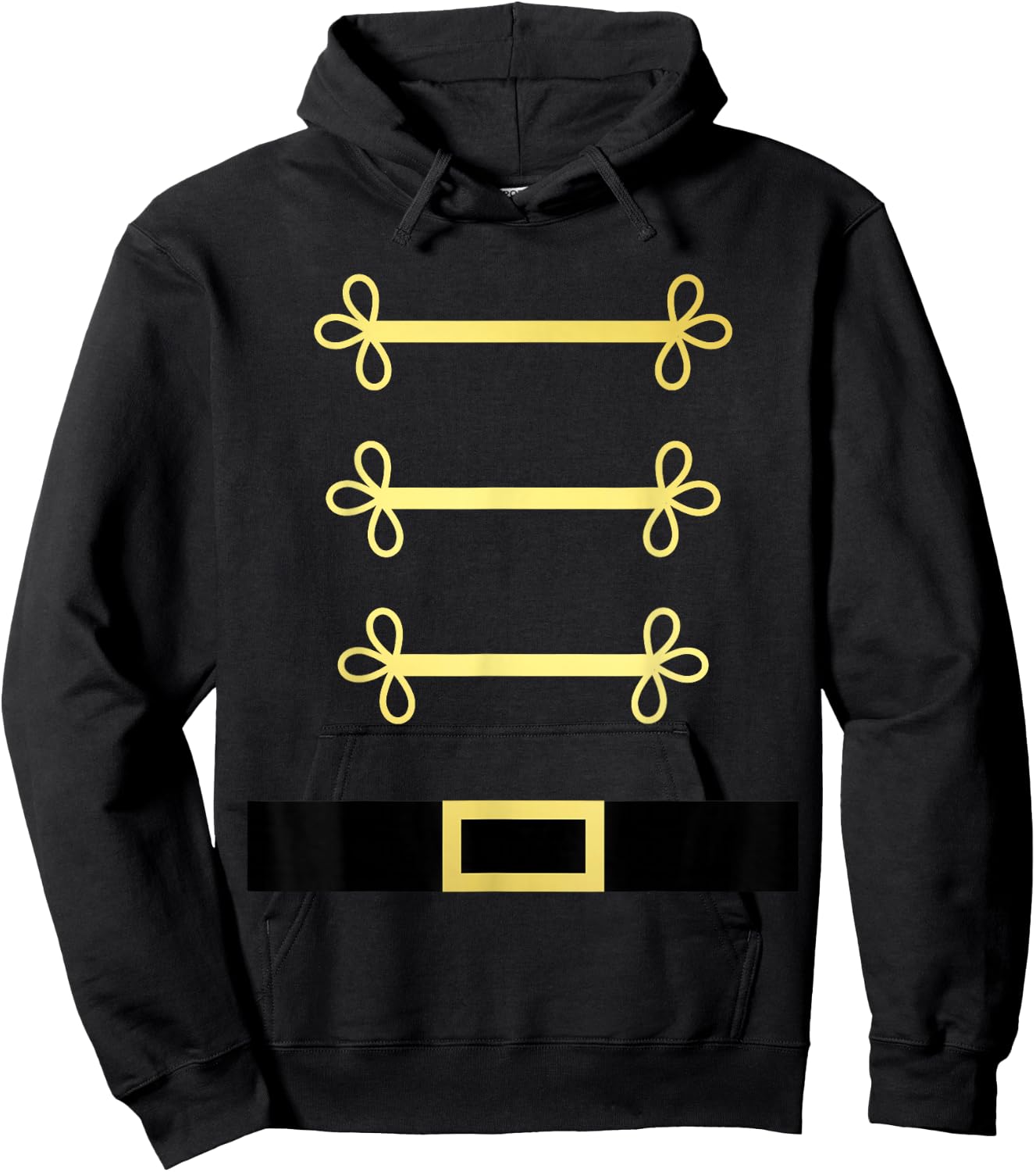Toy Soldier Nutcracker Costume Uniform Hoodie - Hoodie | Black