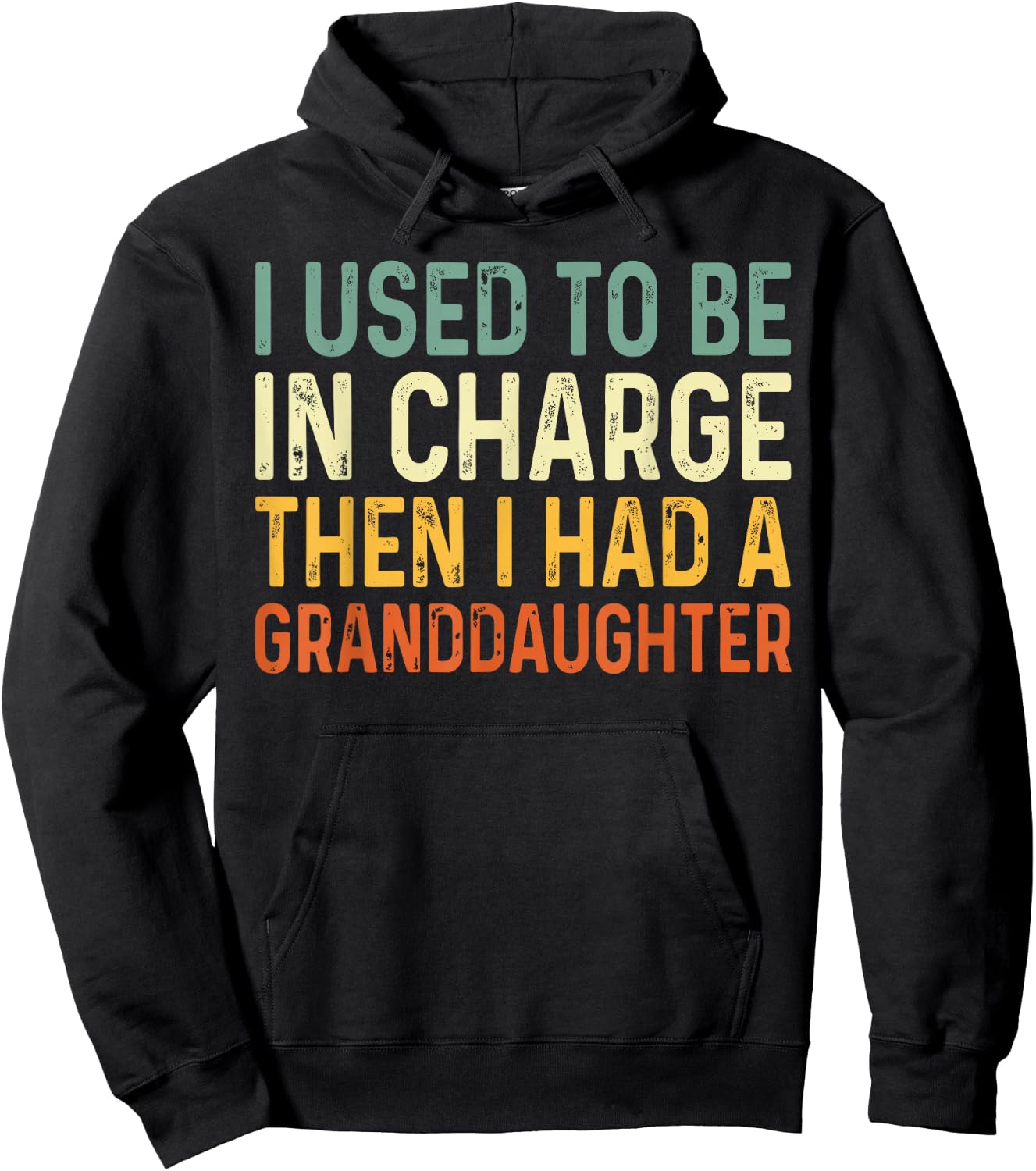 Used to Be in Charge Then Had Granddaughter Grandpa Grandma Hoodie - Hoodie | Black