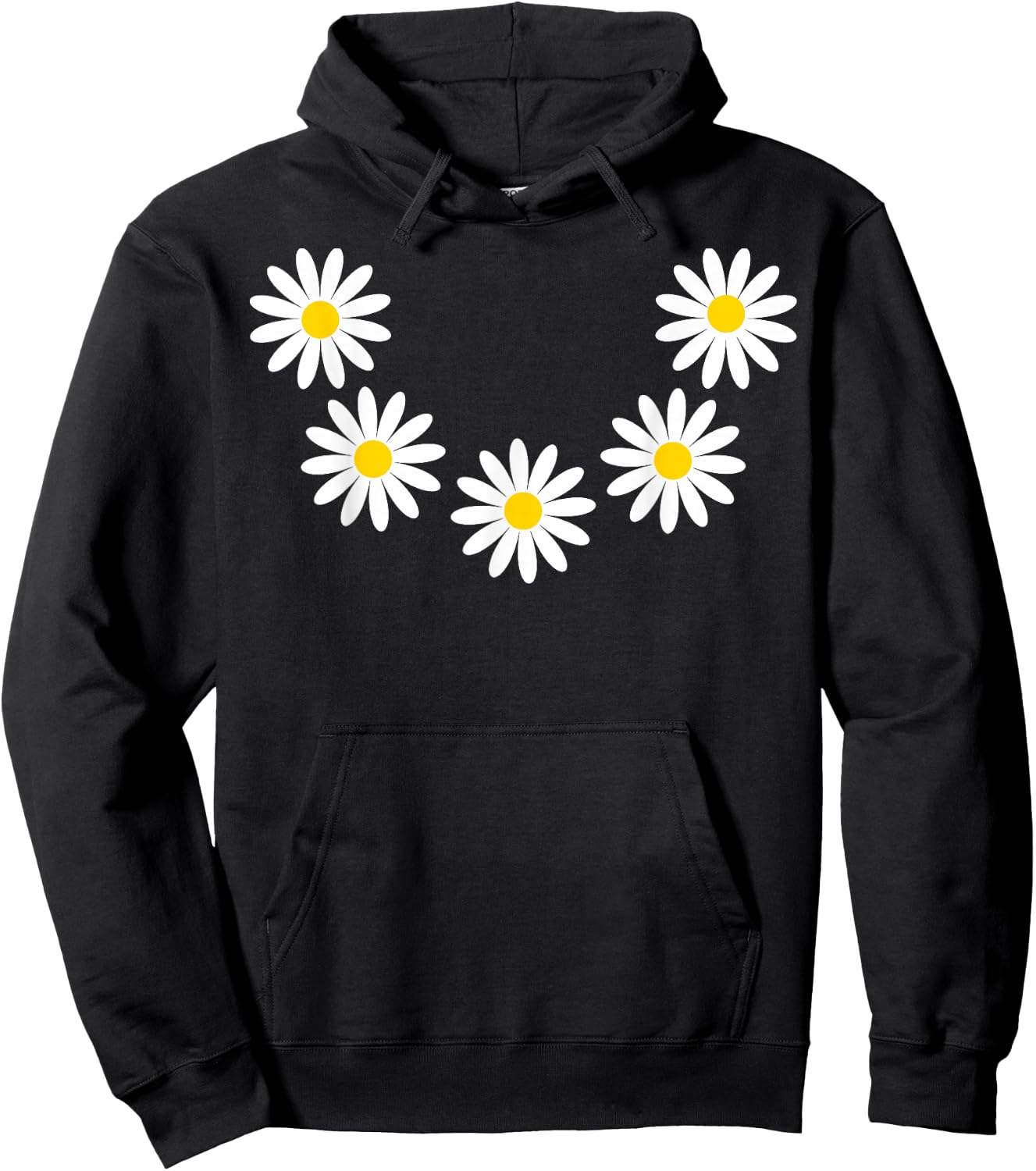 Flower Chain Daisy Flowers Fancy Dress Flower , black Hoodie - Hoodie | Black