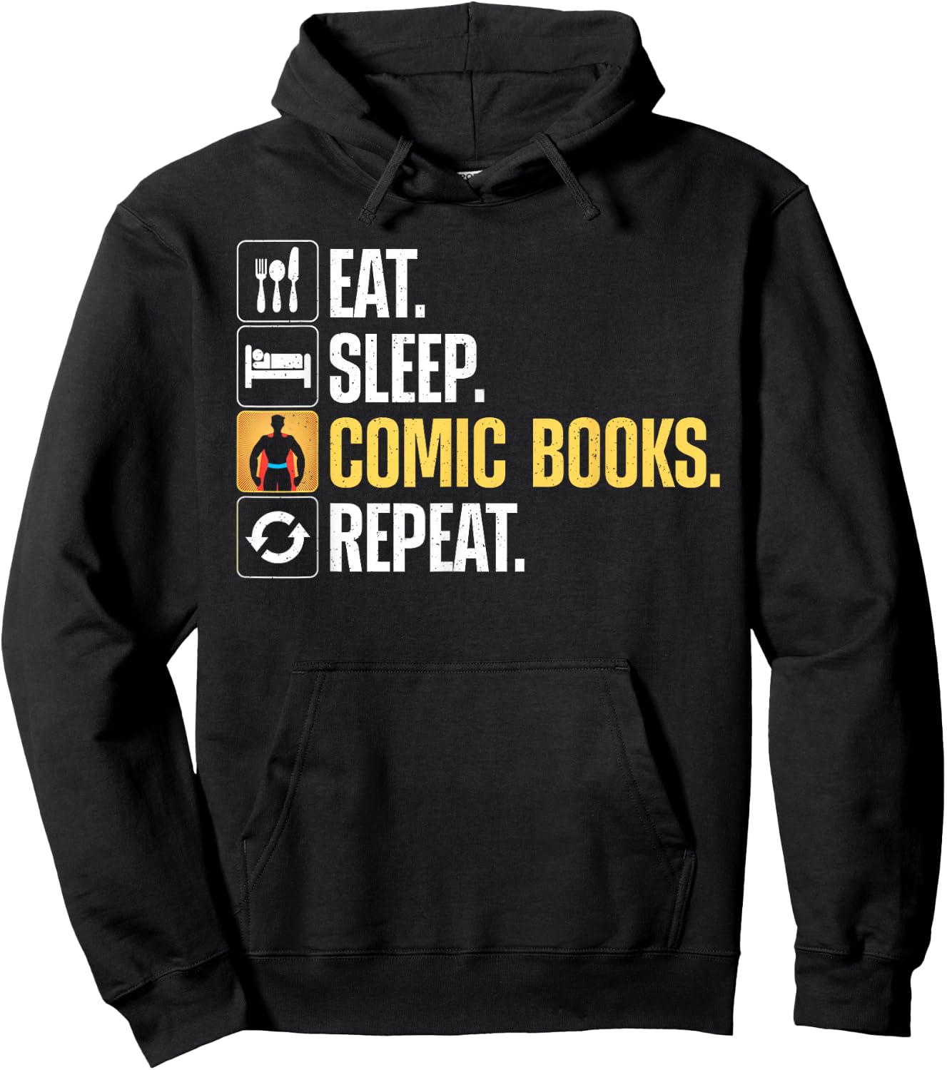 Cool Comic Books Art Women Comic Book Lover Comics Hoodie - Hoodie | Black