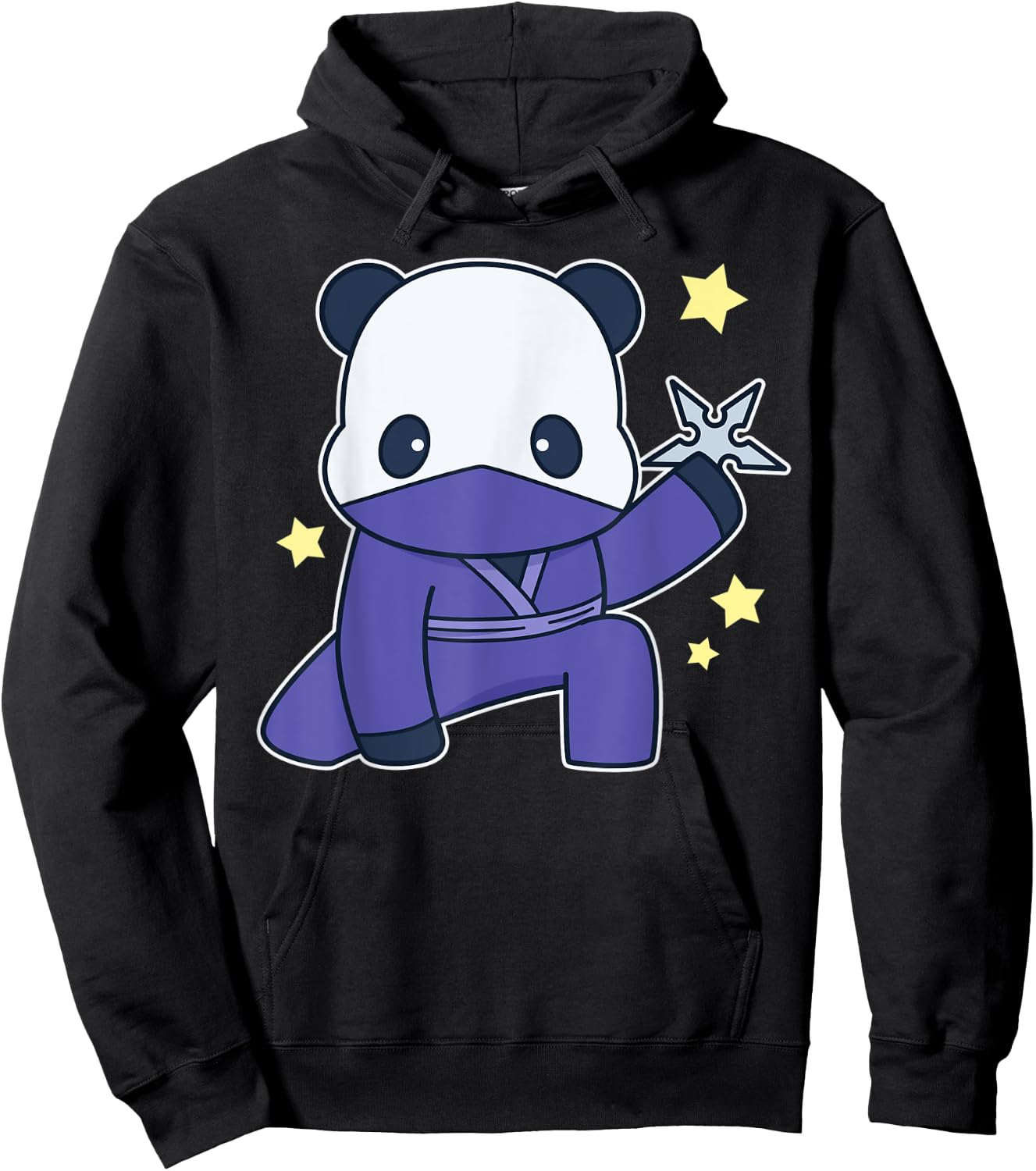 Cute Panda Wearing A Ninja Costume Panda Bear Hoodie - Hoodie | Black