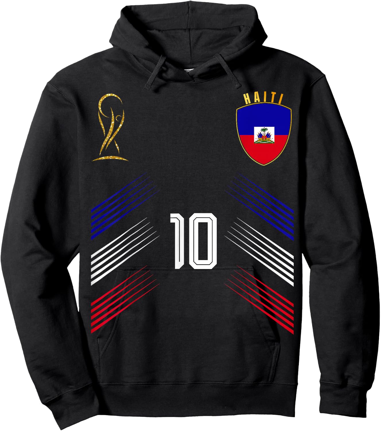 Haiti Flag Haitian Pride Lovers Retro Hoodie - Hoodie | Black