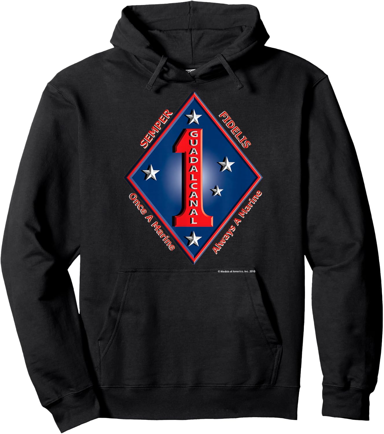 Navy One Day, Navy Always Hoodie - Hoodie | Black