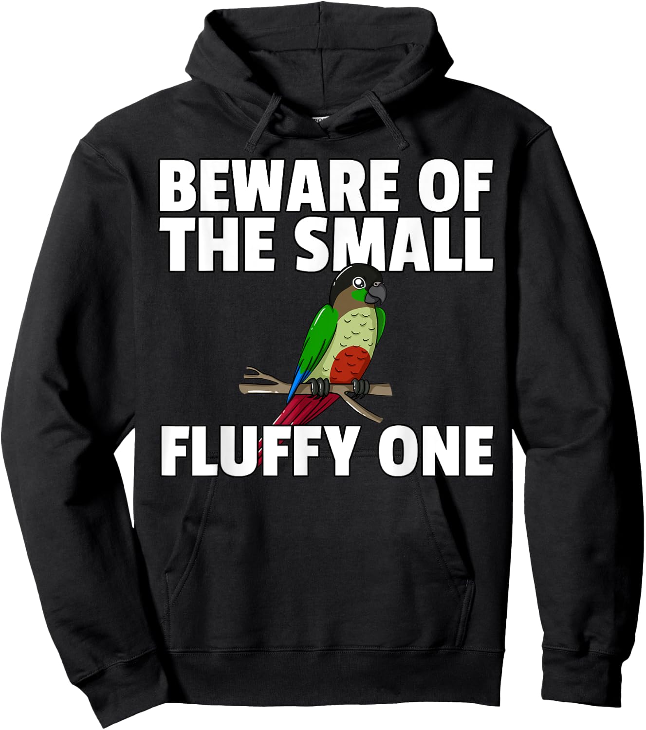 Green Cheek Conure Hoodie - Hoodie | Black