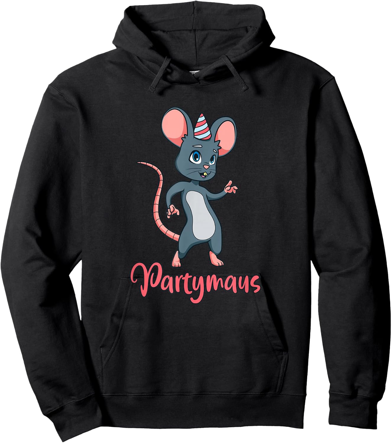 Party Mouse , black Hoodie - Hoodie | Black