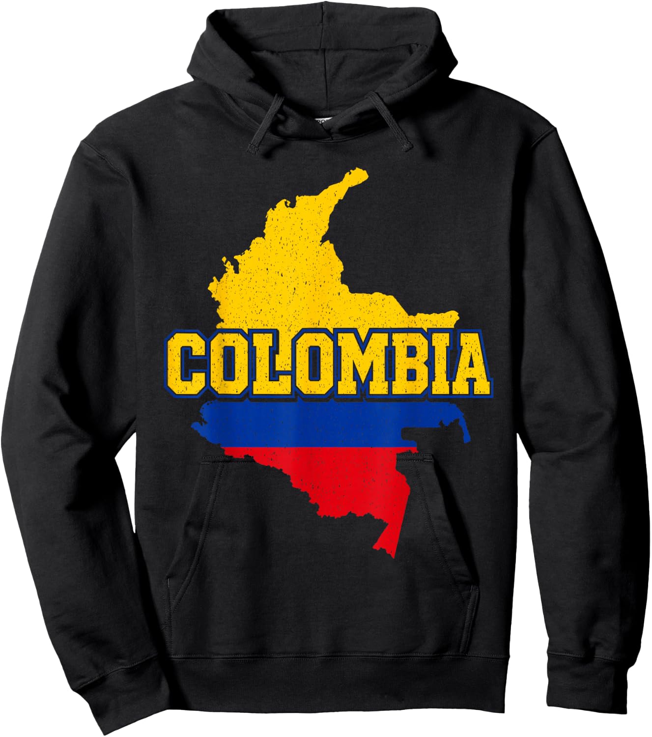 Vintage Colombia Flag Patriotic Colombian Pride Men Women Hoodie - Hoodie | Black