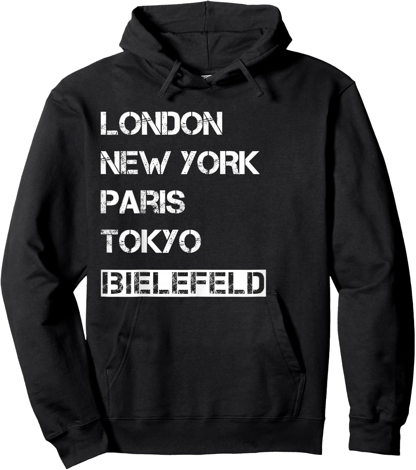Bielefeld with German Text "My Homeland Bielefeld" [German Language], black Hoodie - Hoodie | Black