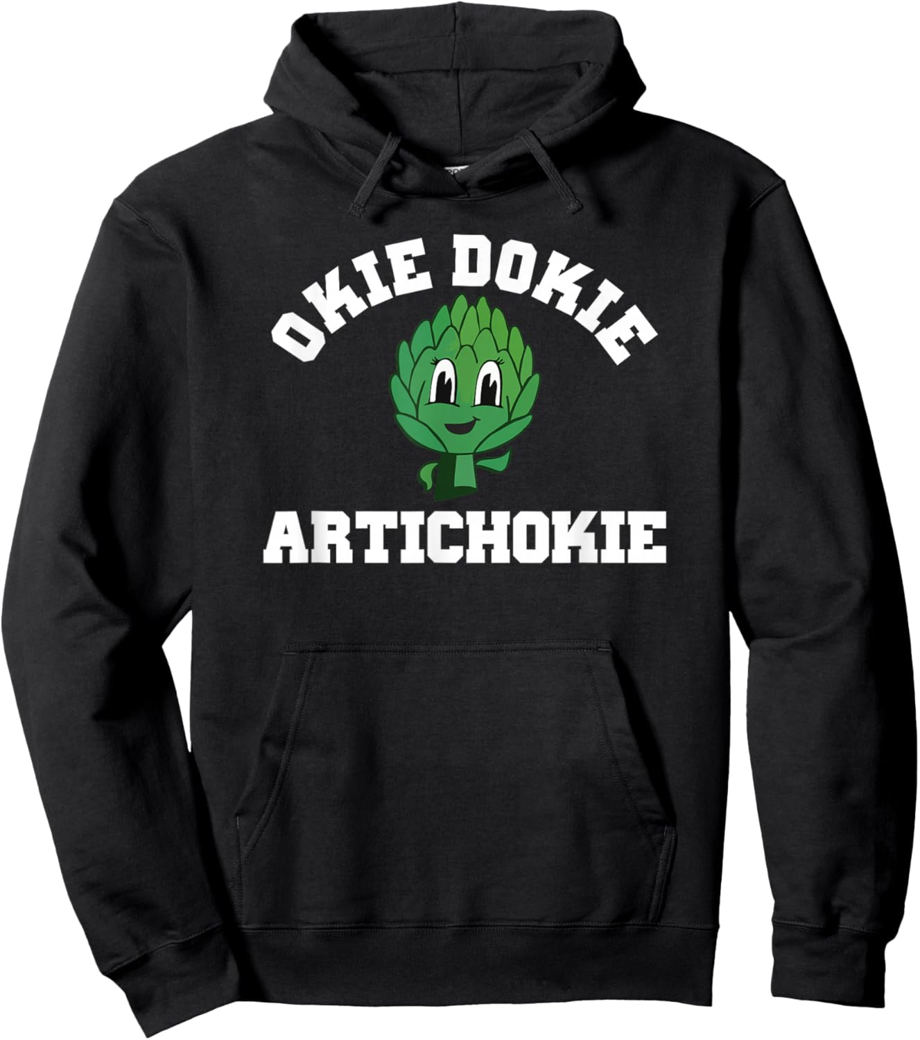Okie Dokie Artichokie: Whimsical Foodie Hoodie - Hoodie | Black