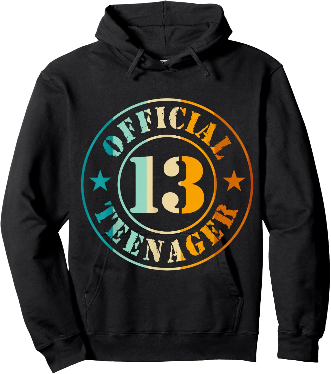 13th Birthday Official Teenager 13 Years Boy Girl , black Hoodie - Hoodie | Black