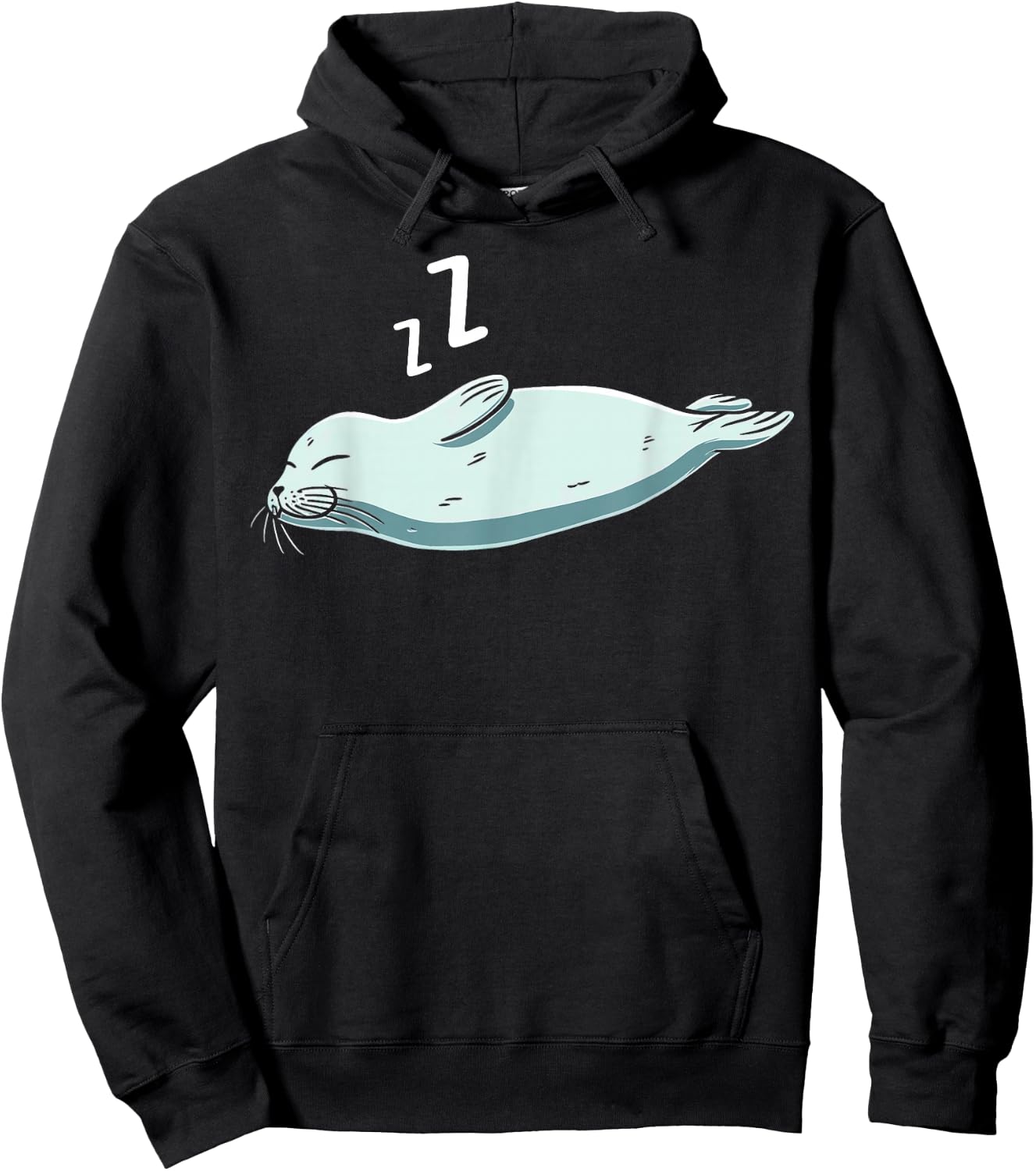Seal Lazy Seals Pajamas Sleeping Seal Hoodie - Hoodie | Black