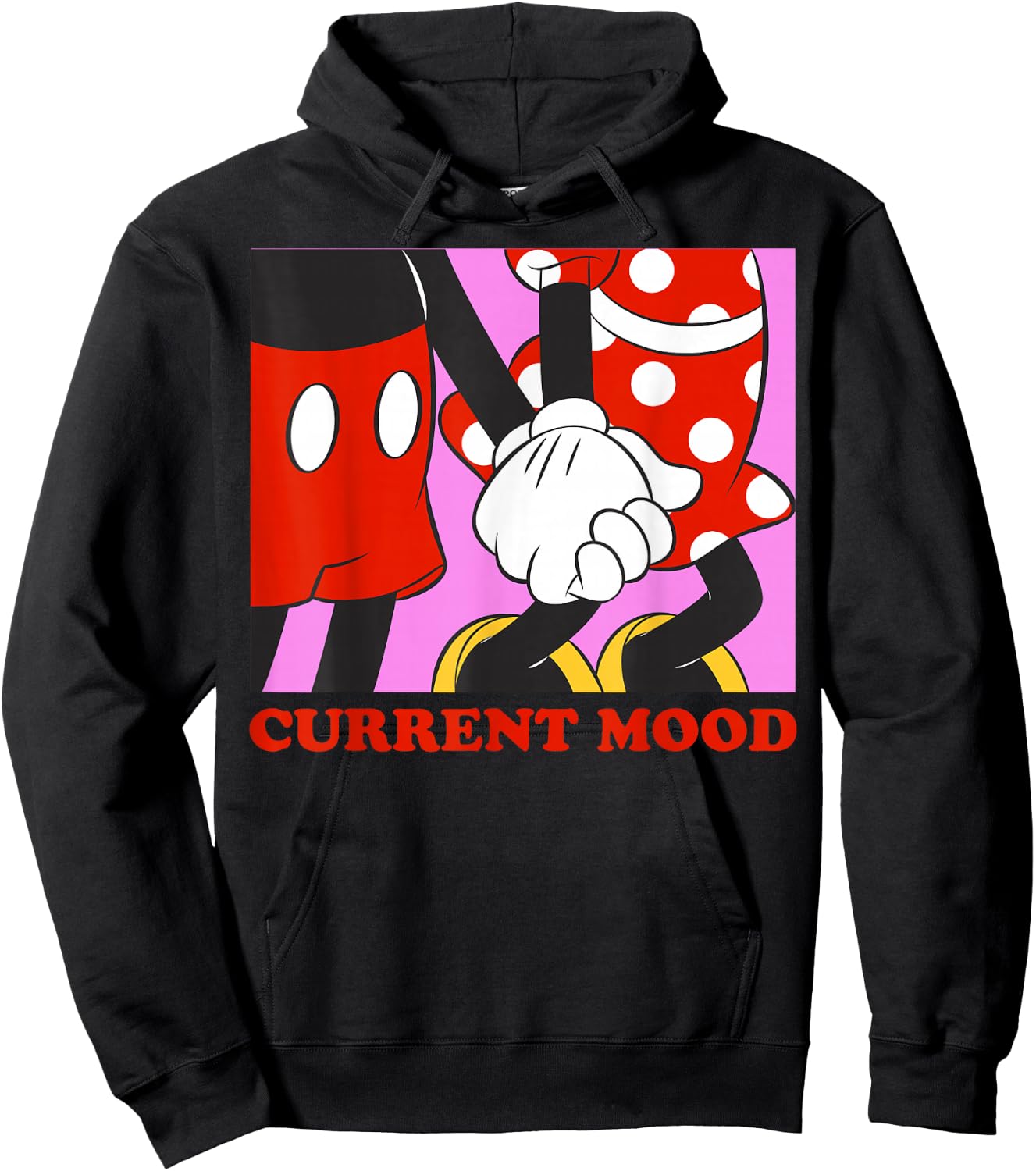 Disney Mickey and Friends Mickey & Minnie Current Mood Small Hoodie - Hoodie | Black