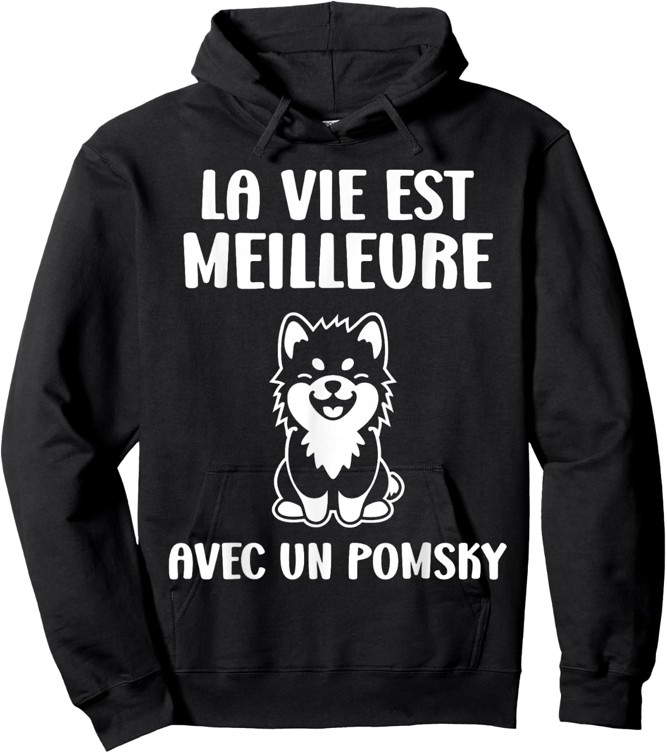 Funny Cute Dog Life Is Better With A Pomsky Hoodie - Hoodie | Black
