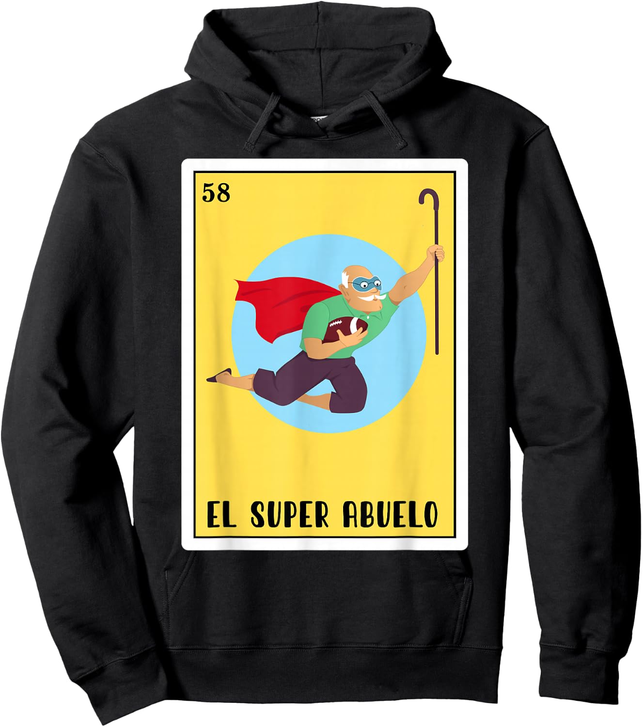 Funny Spanish-Mexican Bingo Gifts - El Super Abuelo Hoodie - Hoodie | Black