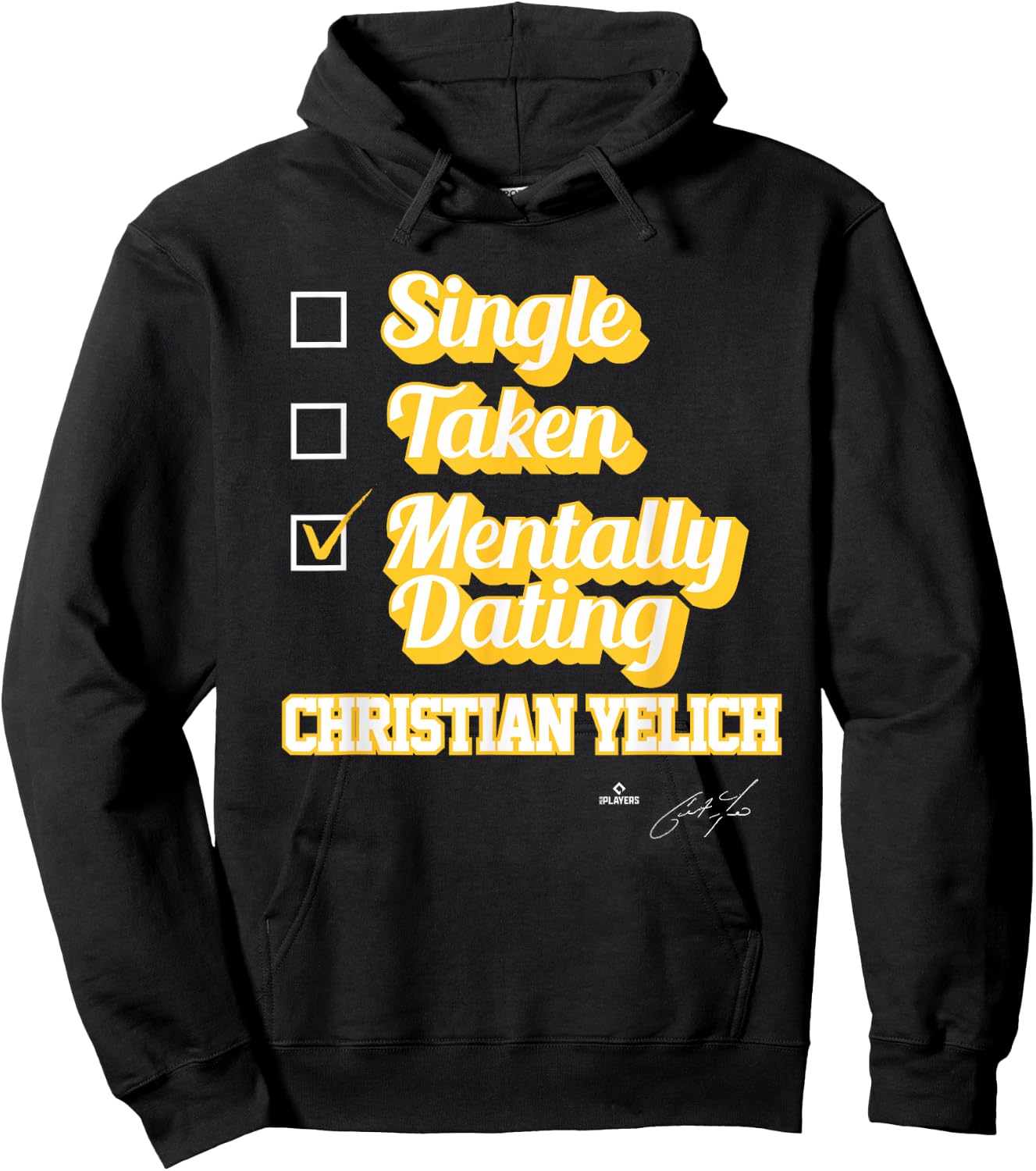 Single Taken Mentally Dating Christian Yelich Hoodie - Hoodie | Black