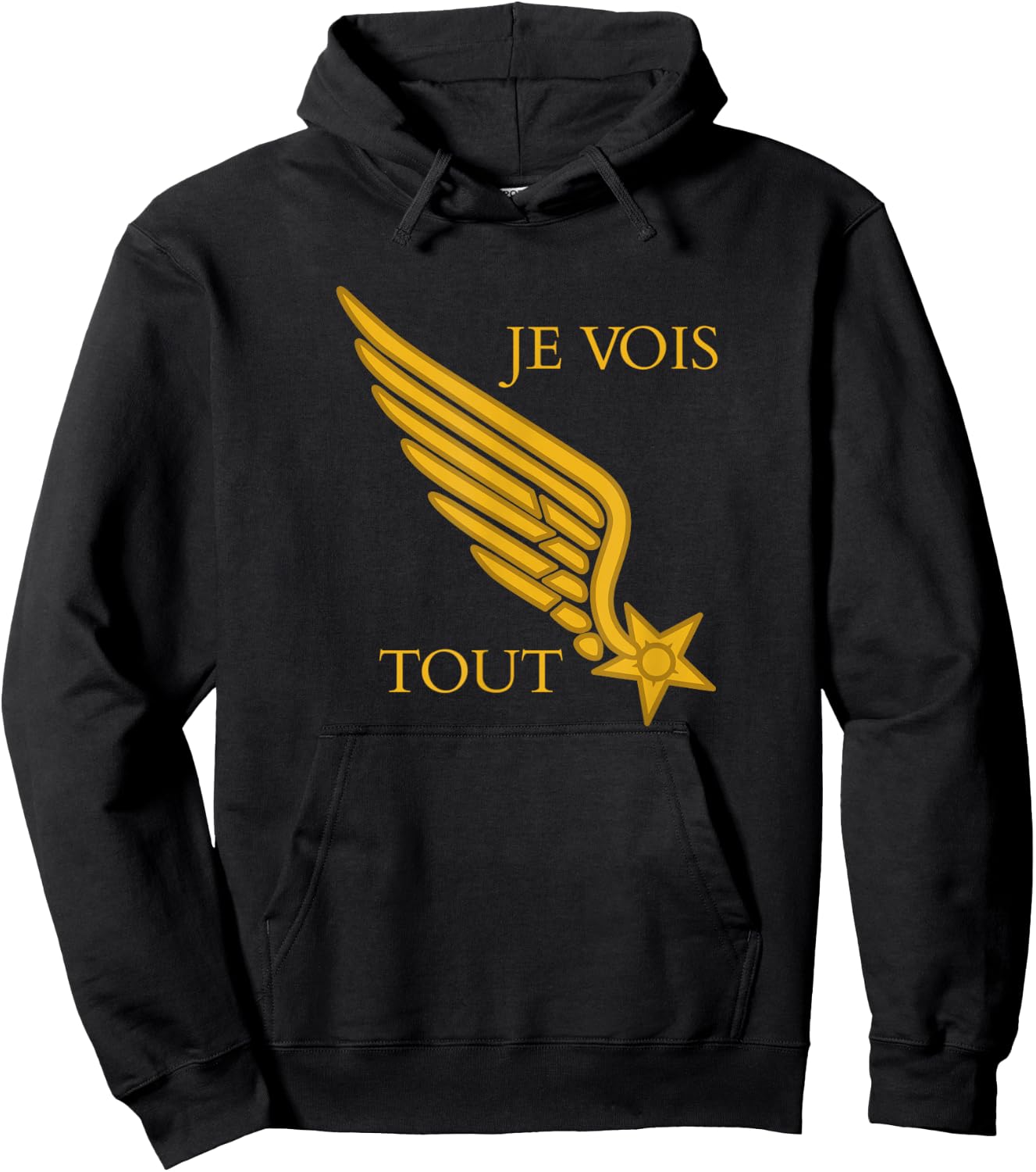 Lafayette Escadrille Pilot's Collar Insignia WW1 Hoodie - Hoodie | Black