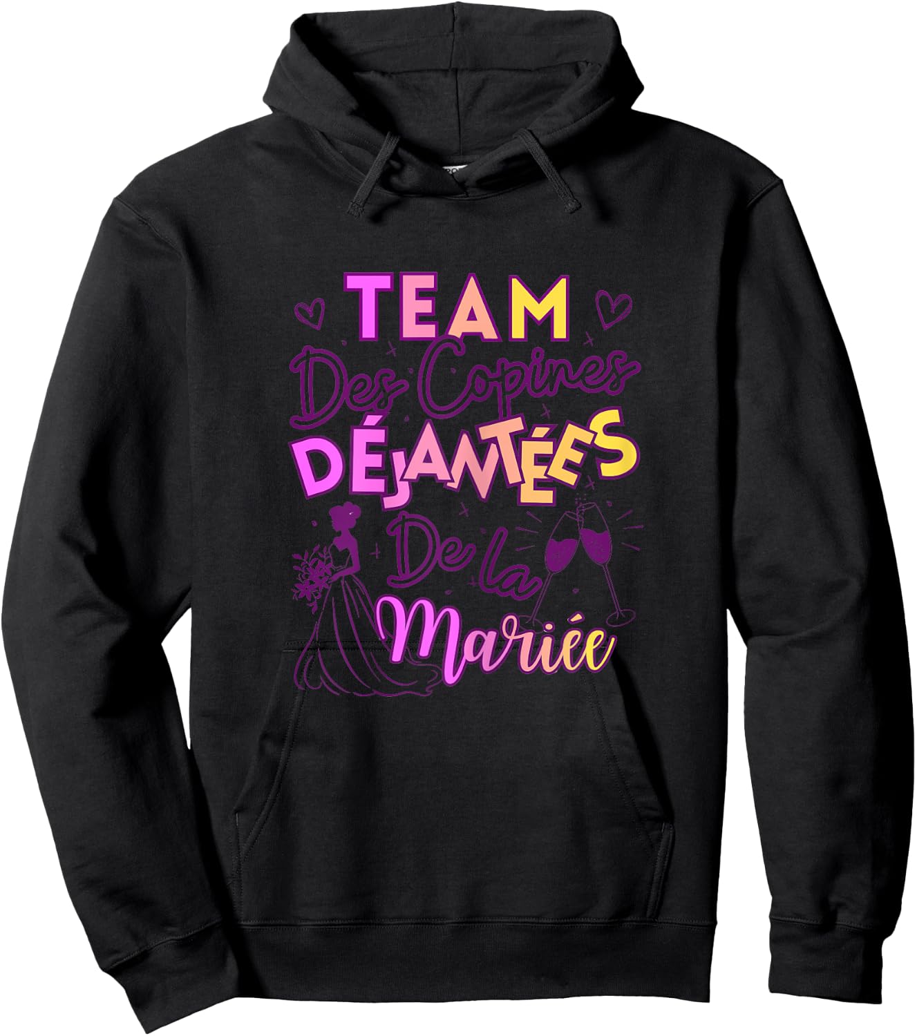 Women's Team Crazy Girlfriends of the Bride EVJF , white Hoodie - Hoodie | Black