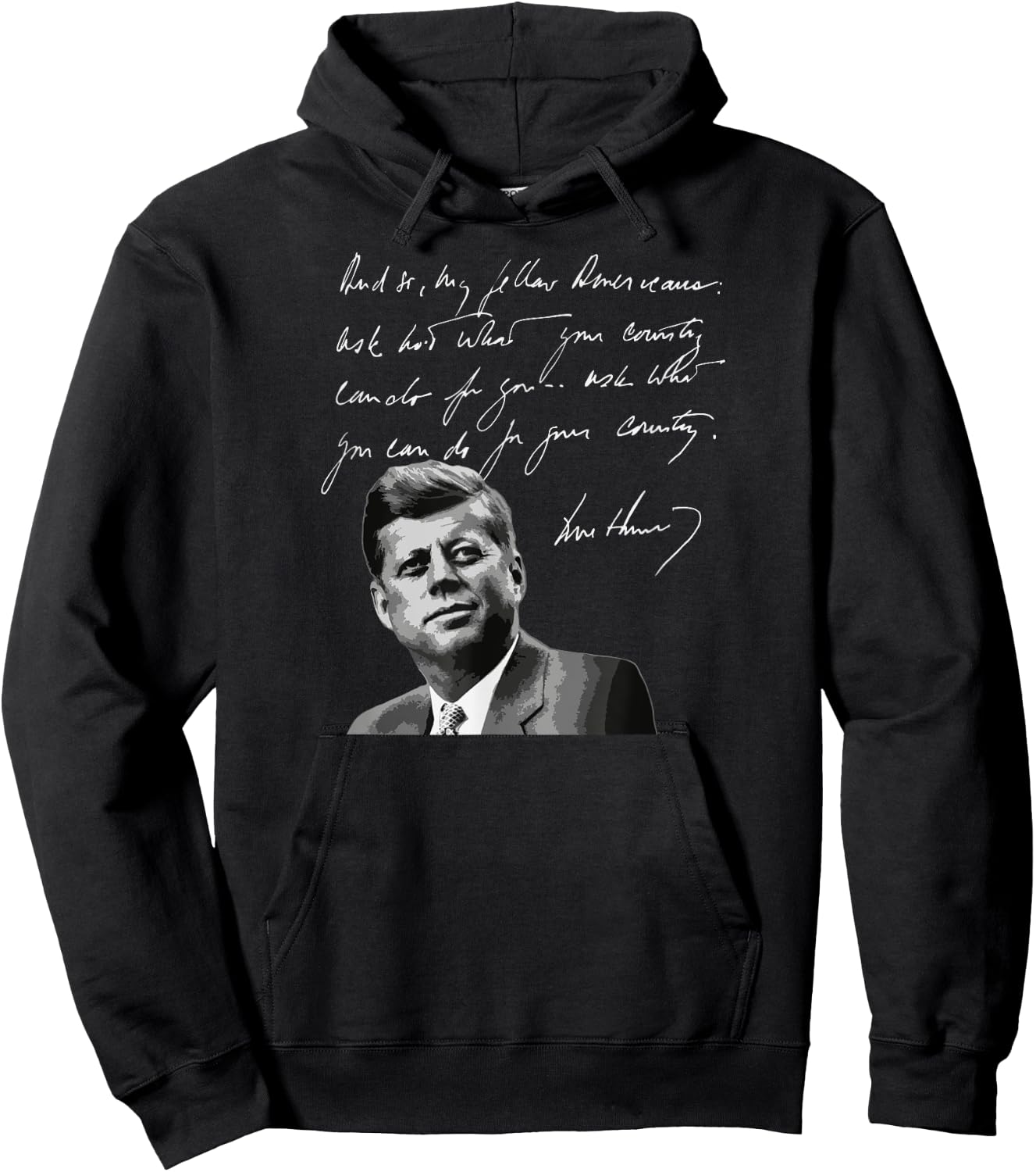 Utopia Sport Kennedy Shop JFK John F. Kennedy What You Can Do For Your Country Quote Hoodie - Hoodie | Black
