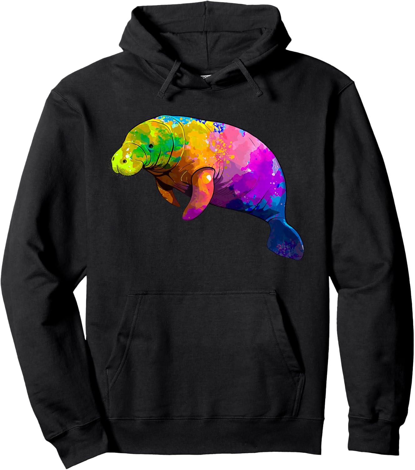 Cute Manatee Art Women Kids Sea Cow Lover Manatee Hoodie - Hoodie | Black
