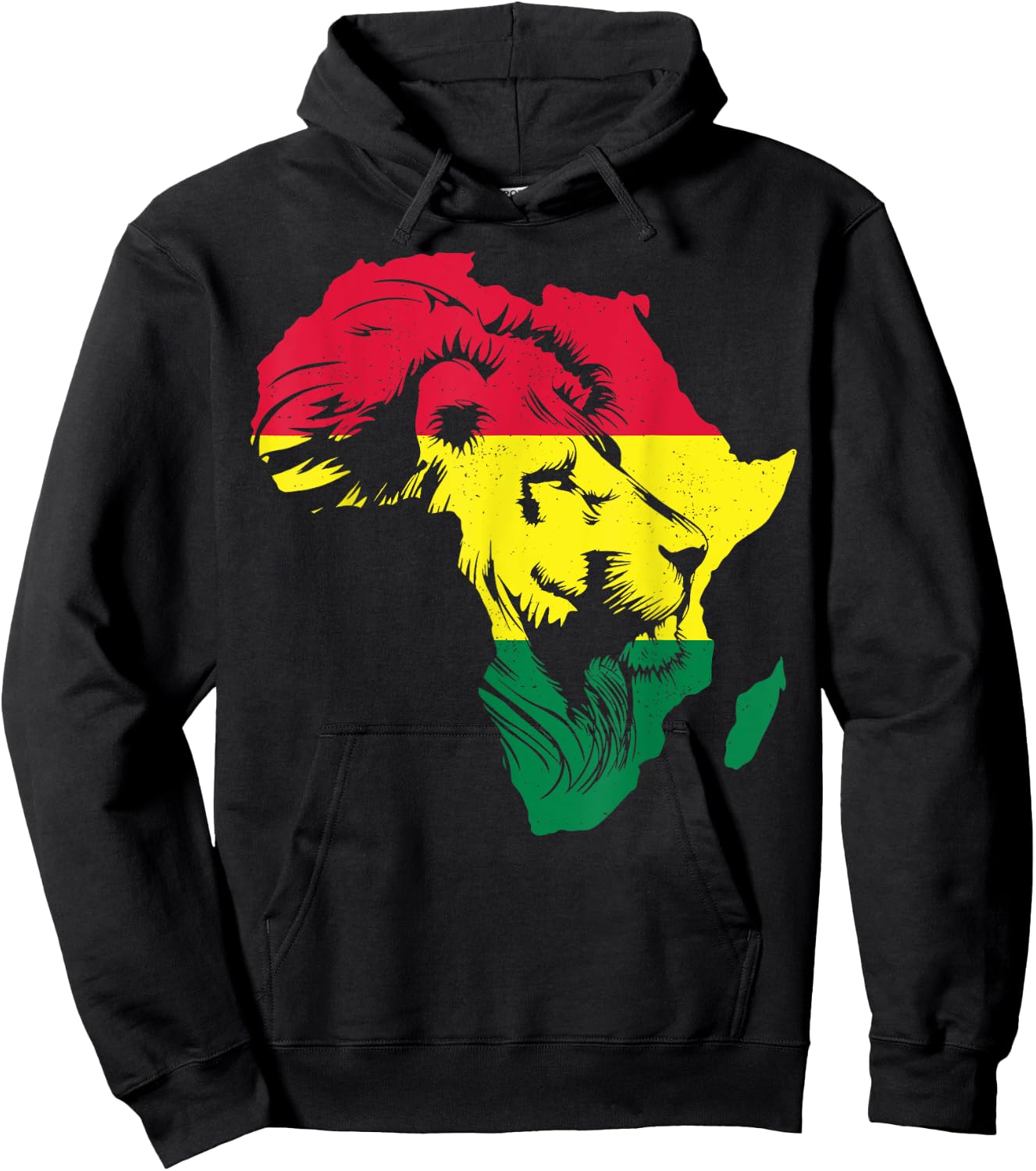 Roar Africa Map Lion Face Reggae Rasta Gift Design Hoodie - Hoodie | Black