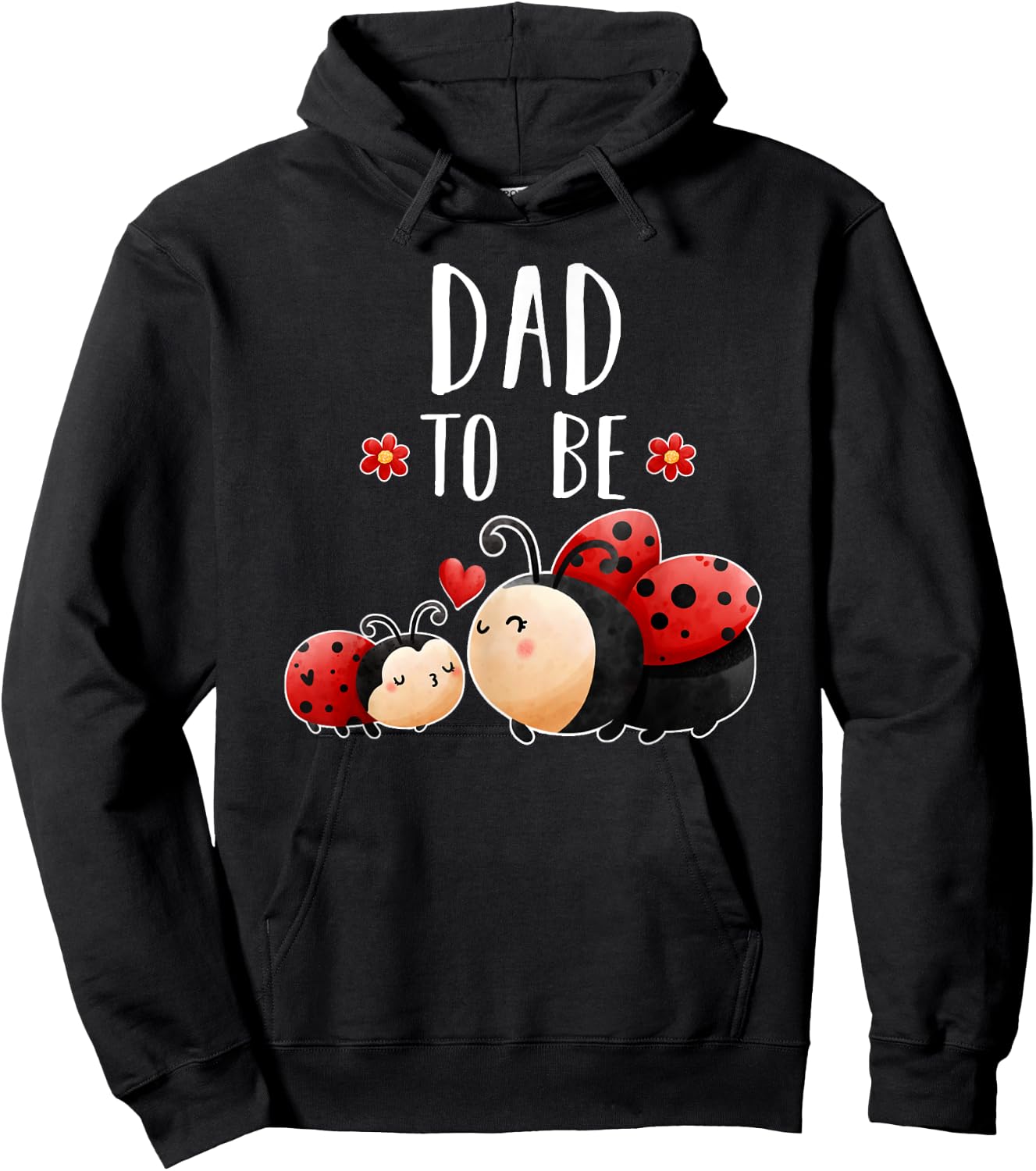 Dad To Be Ladybug Baby Shower For Girl Cute Hoodie - Hoodie | Black
