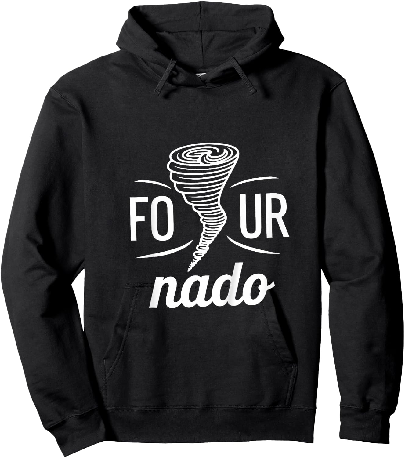 Funny 4th Birthday Boy Girl Four Age 4 Year Old Son Kids Hoodie - Hoodie | Black