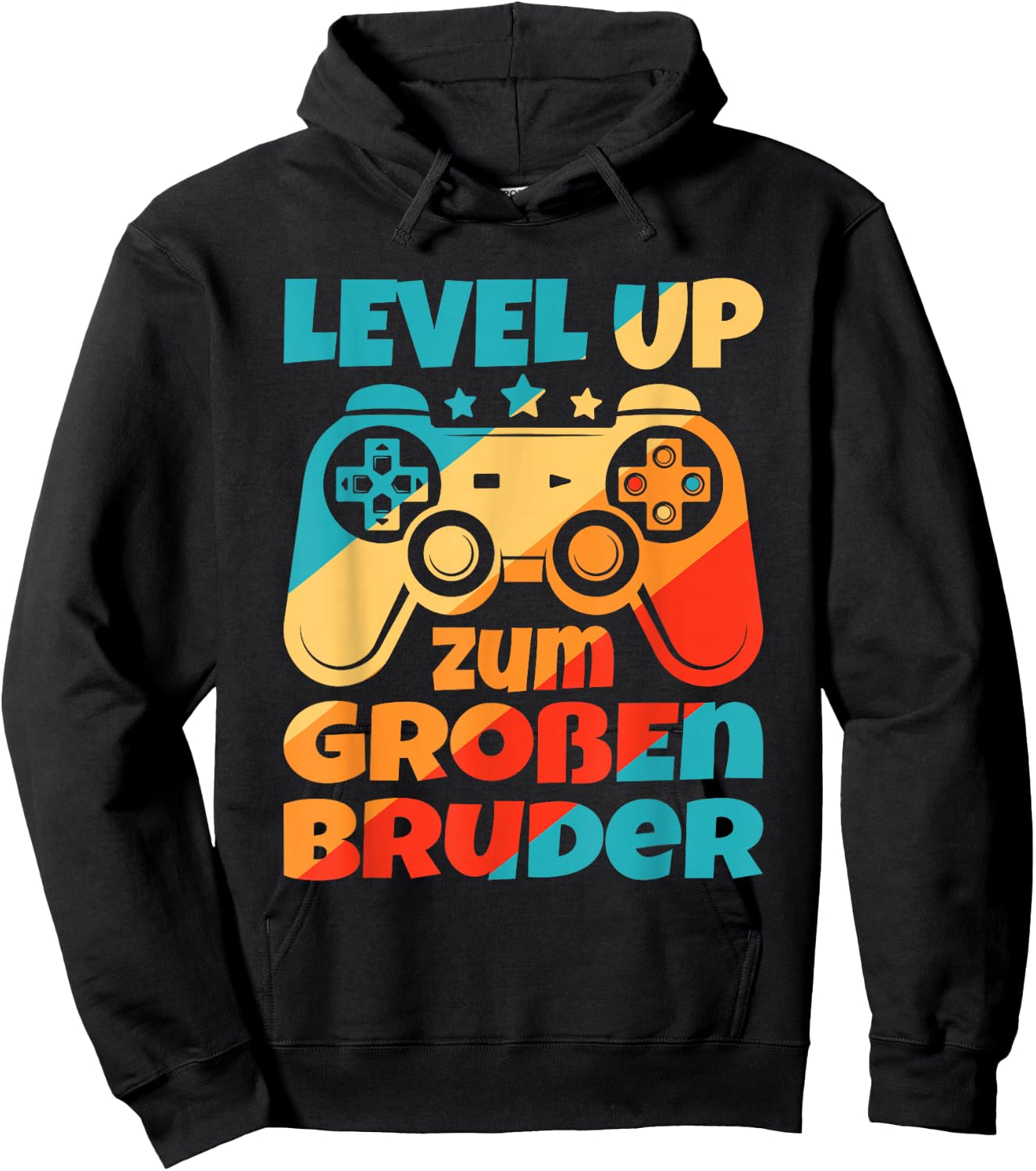 Level Up zum Großen Bruder Geburt Schwanger Lustiges Gamer Hoodie - Hoodie | Black