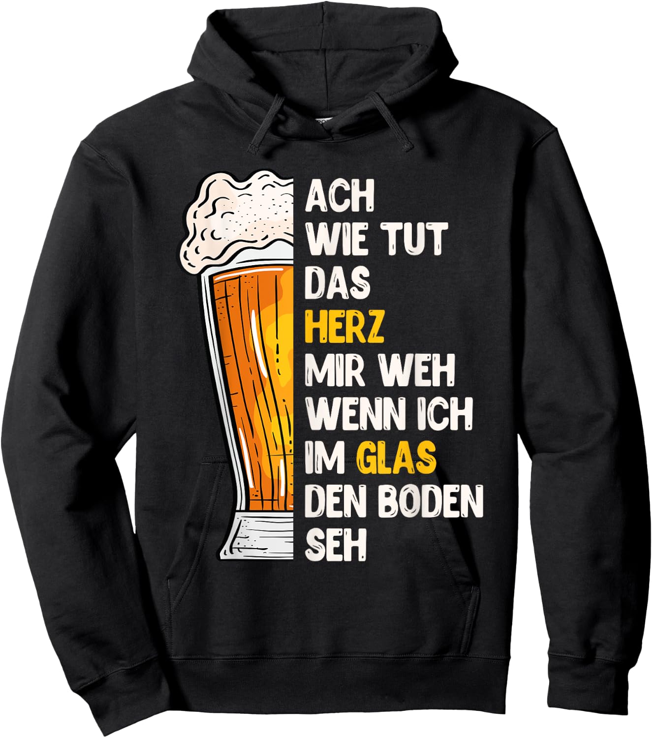 Funny Beer Saying for Beer Drinkers Bavaria , black Hoodie - Hoodie | Black