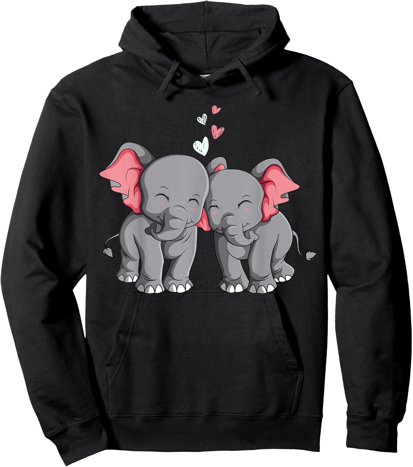 Elefant Mädchen Damen Kinder Hoodie - Hoodie | Black