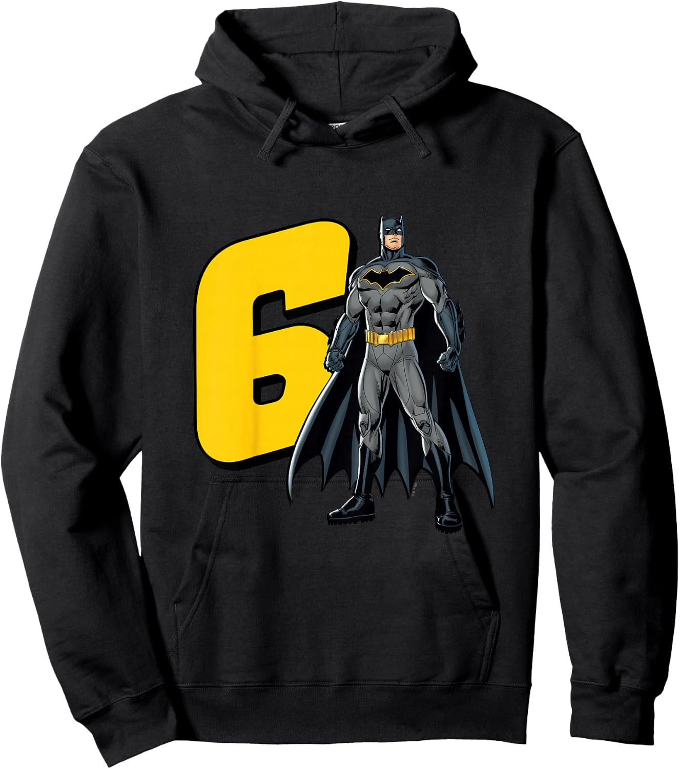 Kids Batman Super Hero 6th Birthday Hoodie - Hoodie | Black