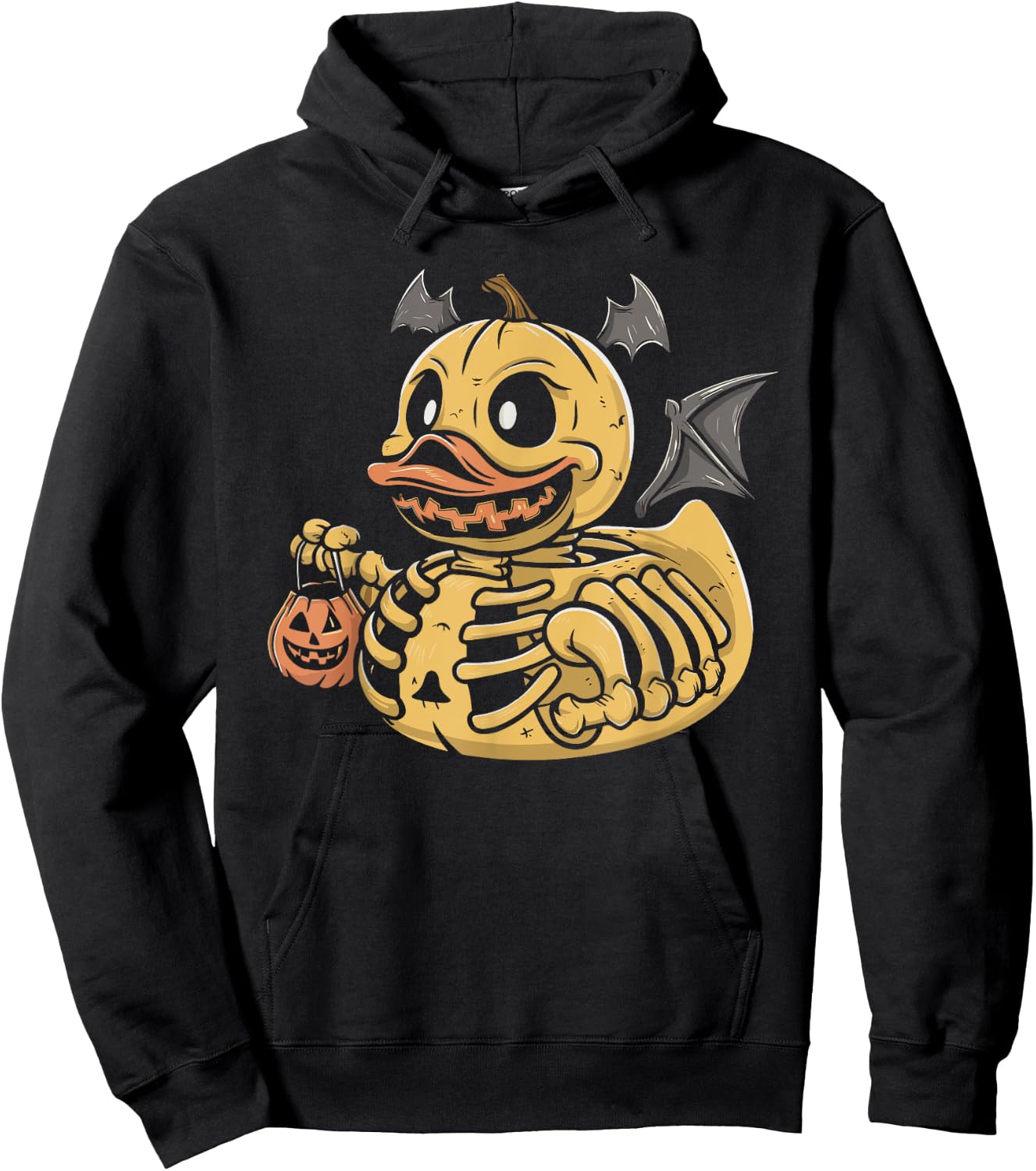 Rubber Duck Skeleton Rubber Duckie Costume Party Hoodie - Hoodie | Black
