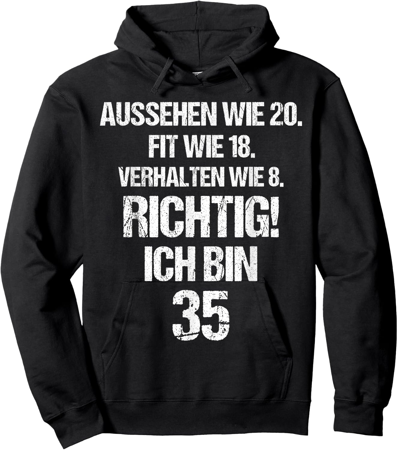 35. Geburtstag Mann Frau 35 Jahre Spruch Lustig 35 Hoodie - Hoodie | Black