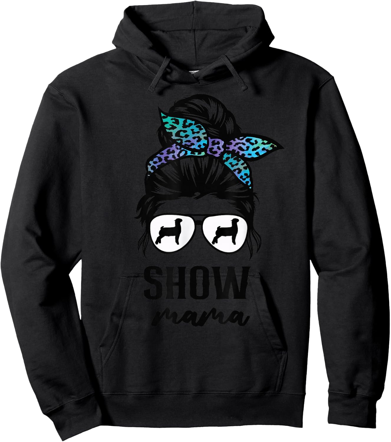 goat show mom goat Boer show mama Hoodie - Hoodie | Black