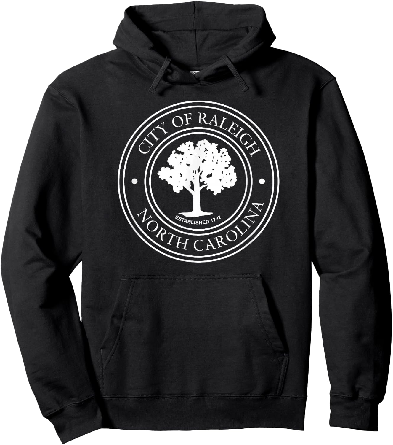 Raleigh North Carolina City Seal Hoodie - Hoodie | Black