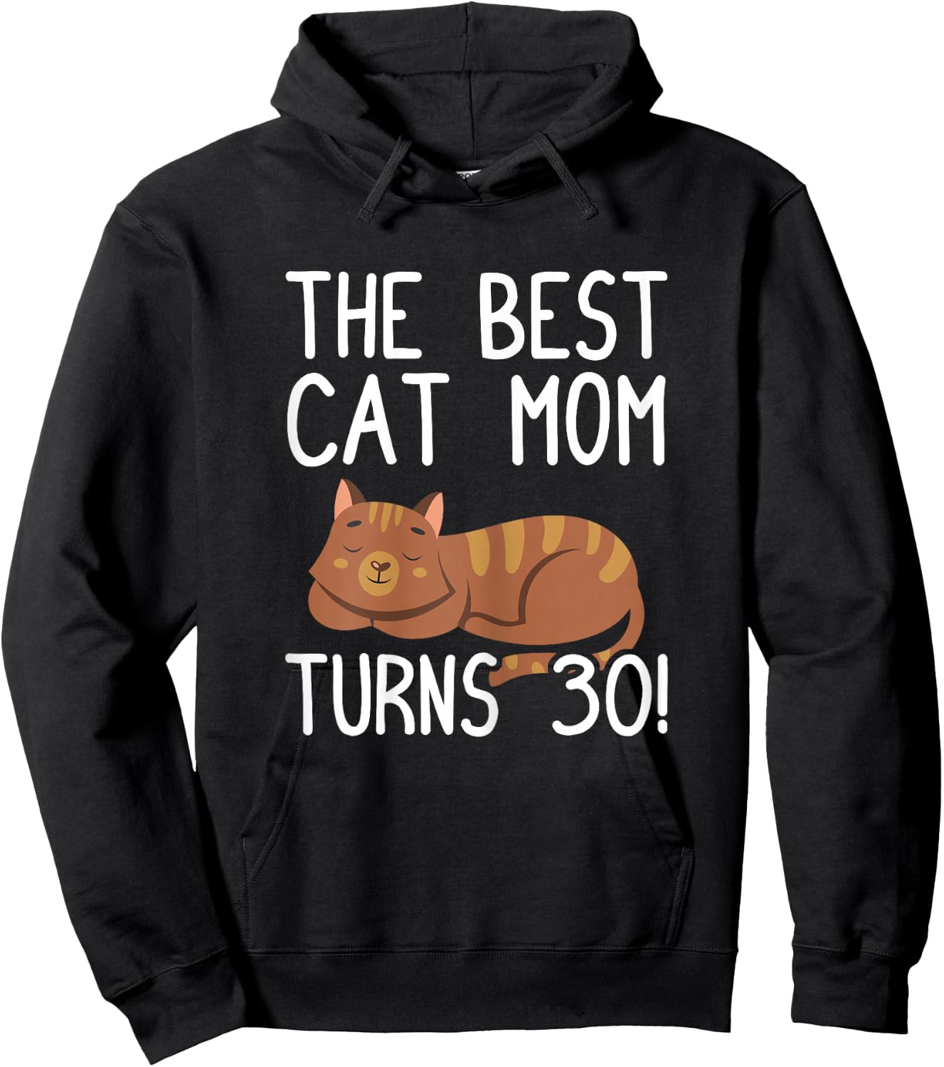 Cute Cat Mom Birthday Design Damen Katze , Schwarz, S, Kurzarm, 30. Geburtstag, Katzen-Motiv Hoodie - Hoodie | Black