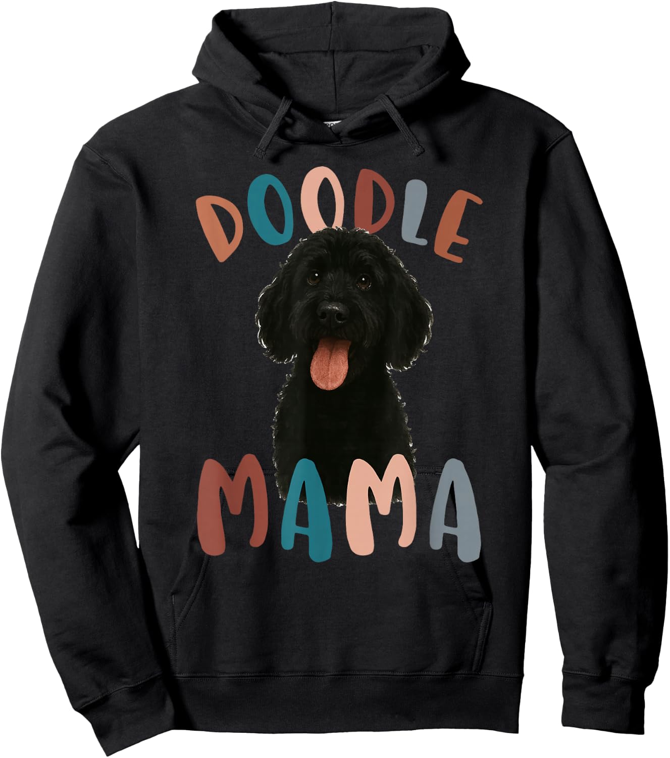 Black Doodle Mama Black Goldendoodle Owner Black Doodle Mom Hoodie - Hoodie | Black