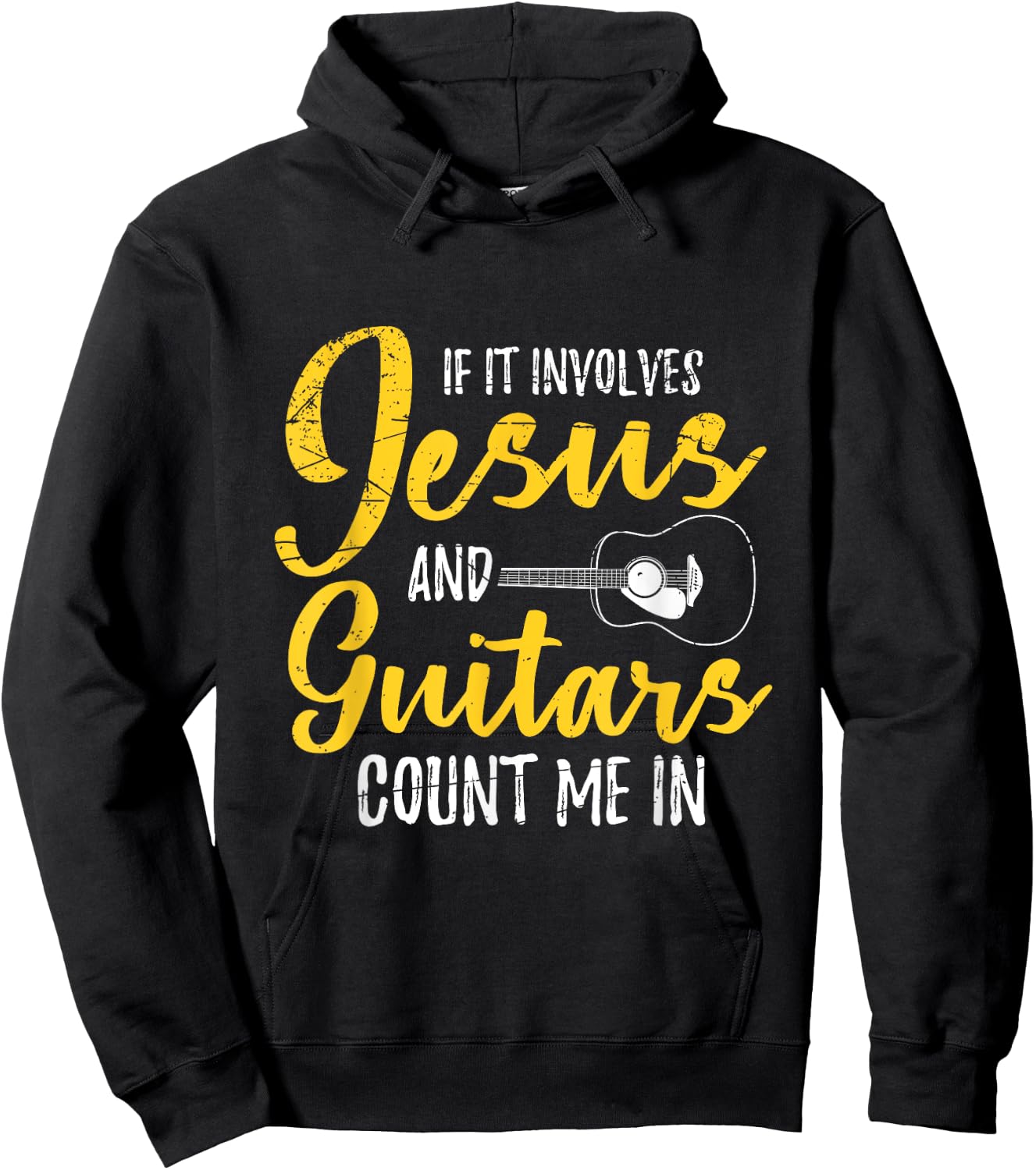 Jesus Lord God Savior Devotee Gift Christian Men's Black Modern Letter Print Short Sleeve Hoodie - Hoodie | Black