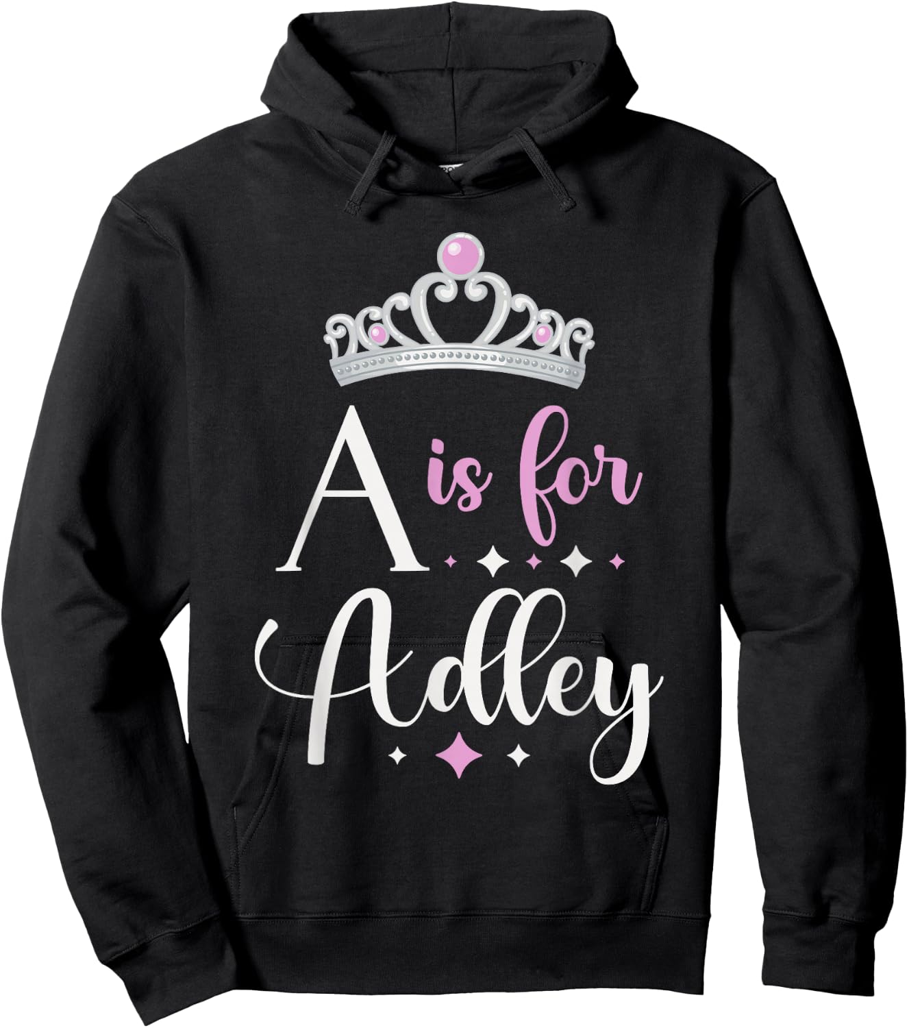 First Name Adley Personalized A Is For Adley Hoodie - Hoodie | Black