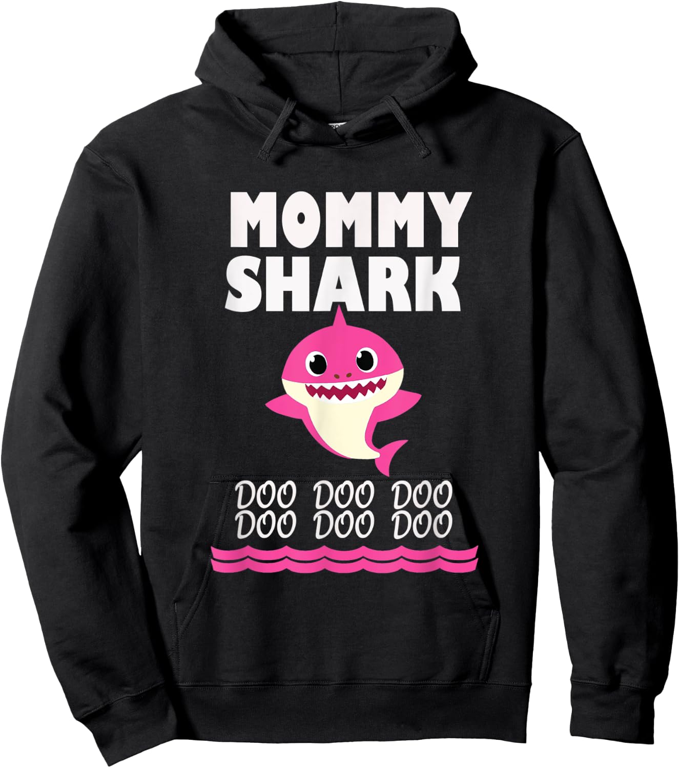 Funny Mommy shark Gift mother Hoodie - Hoodie | Black