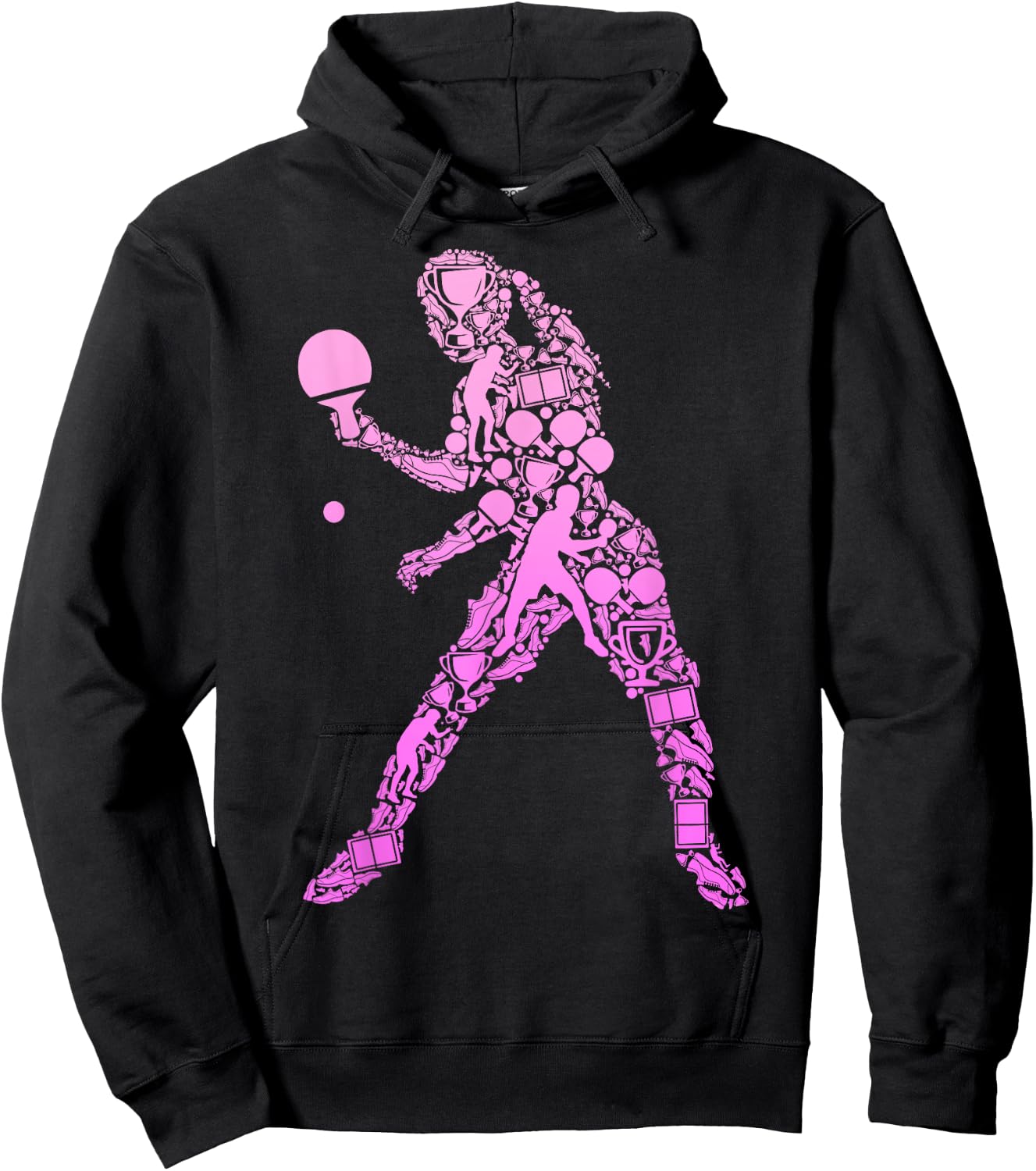 Tischtennis Tischtennisspielerin Ping Pong Kinder Mädchen Hoodie - Hoodie | Black