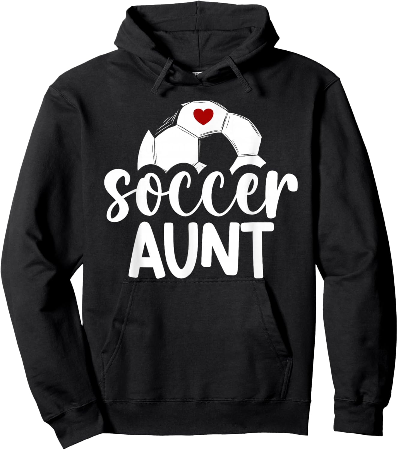 Soccer Aunt Of A Soccer Player Auntie Hoodie - Hoodie | Black