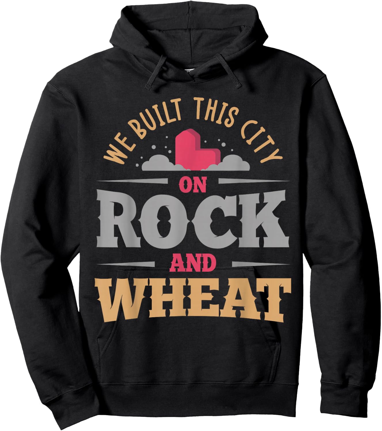 we Built This City on Rock and Wheat or Board Game Small Hoodie - Hoodie | Black