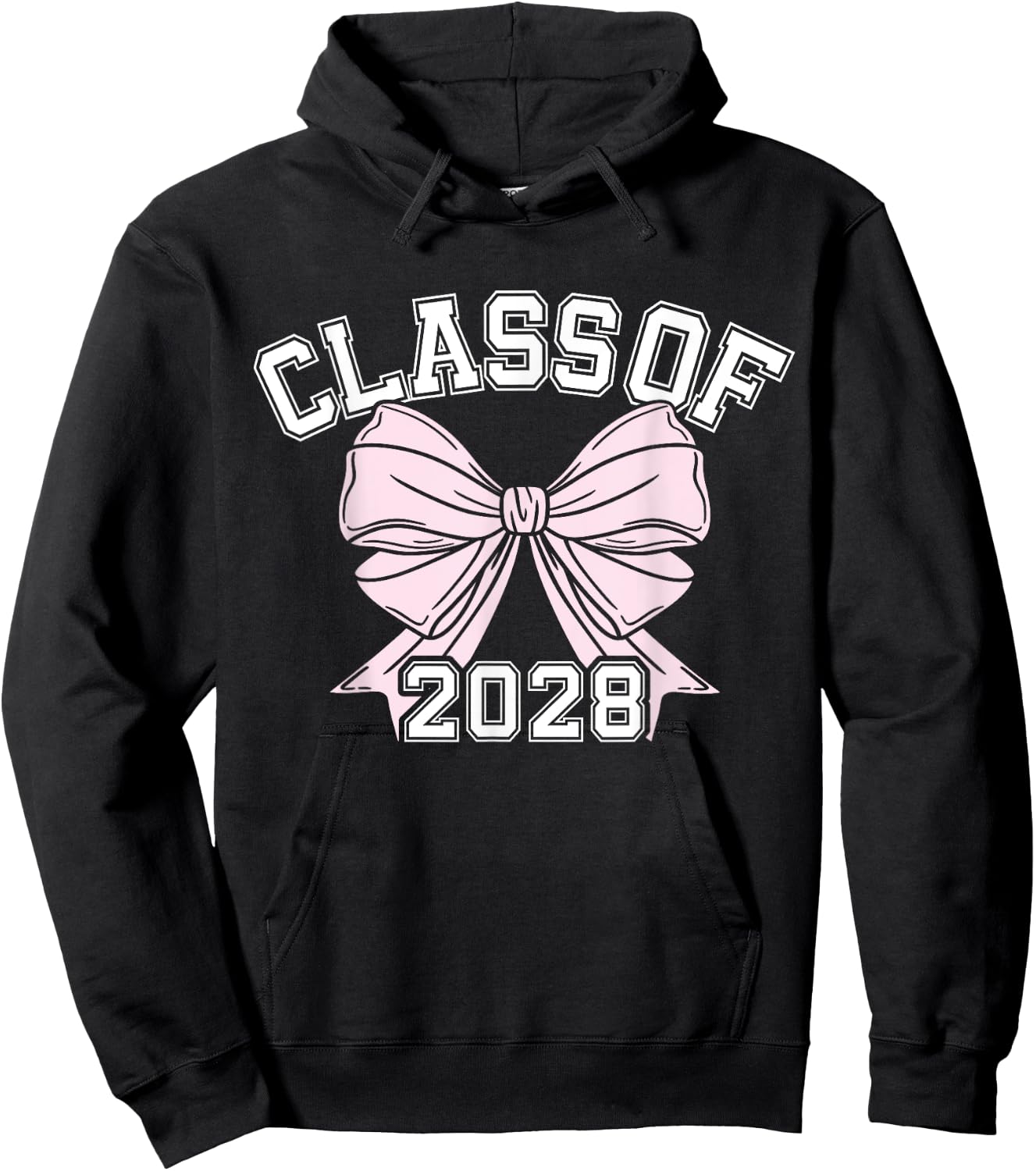 Class Of 2028 Coquette Bow Class Of Hoodie - Hoodie | Black