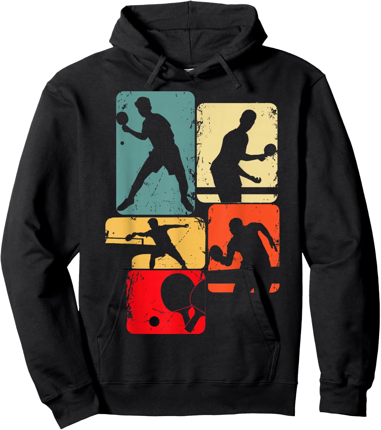 Table Tennis Ping Pong Children's Boys Men's , black Hoodie - Hoodie | Black