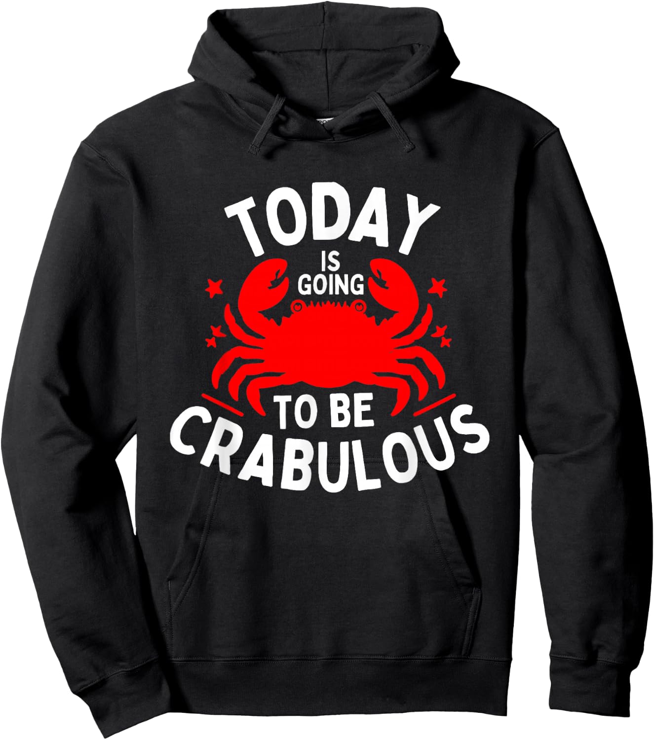 Funny Crab Eating Red Crab Lover Seafood Foodie Crabbing Hoodie - Hoodie | Black