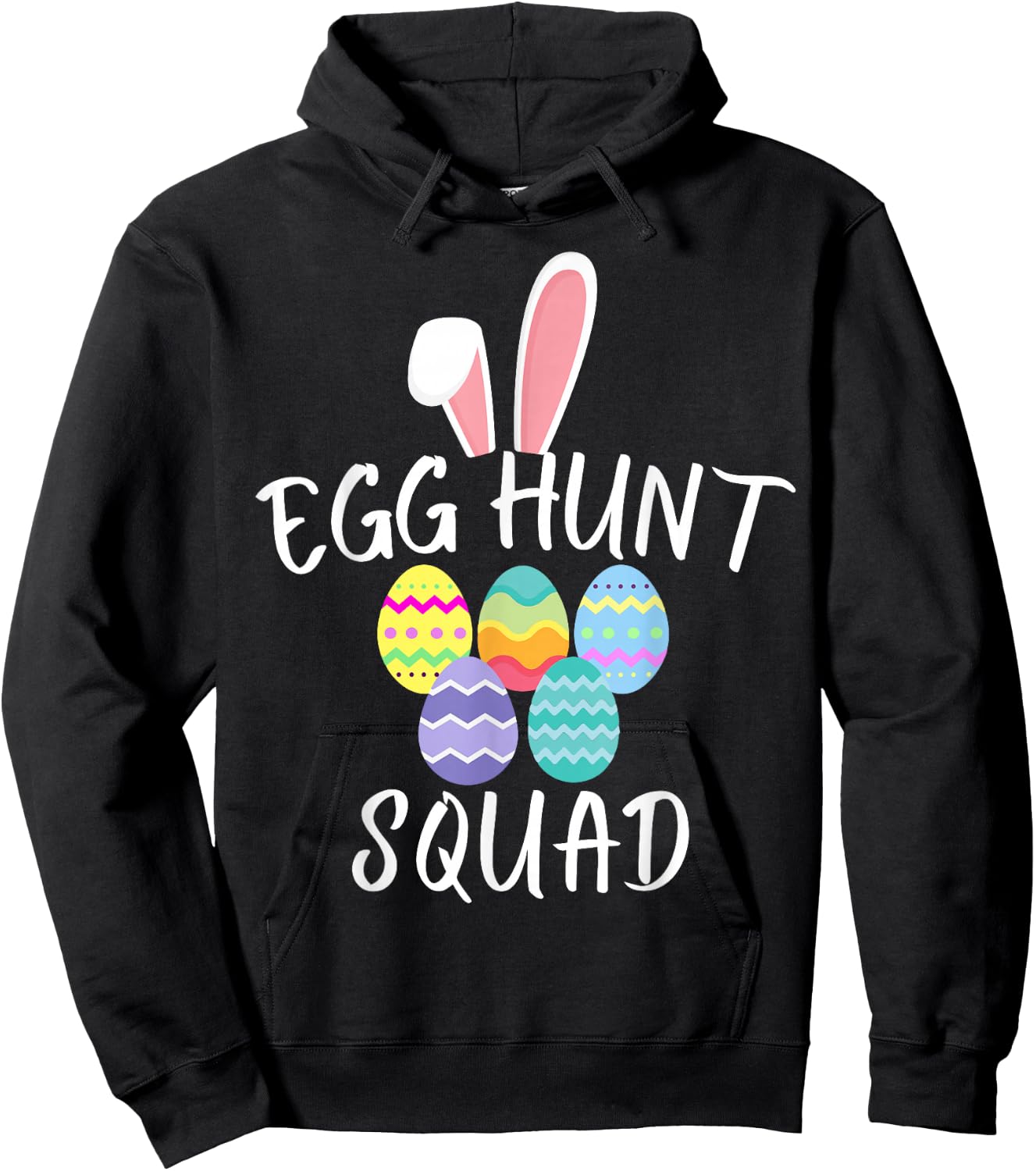 Egg Hunt Squad 2024 Funny Easter Day 2024 Egg Hunt Hunter Hoodie - Hoodie | Black