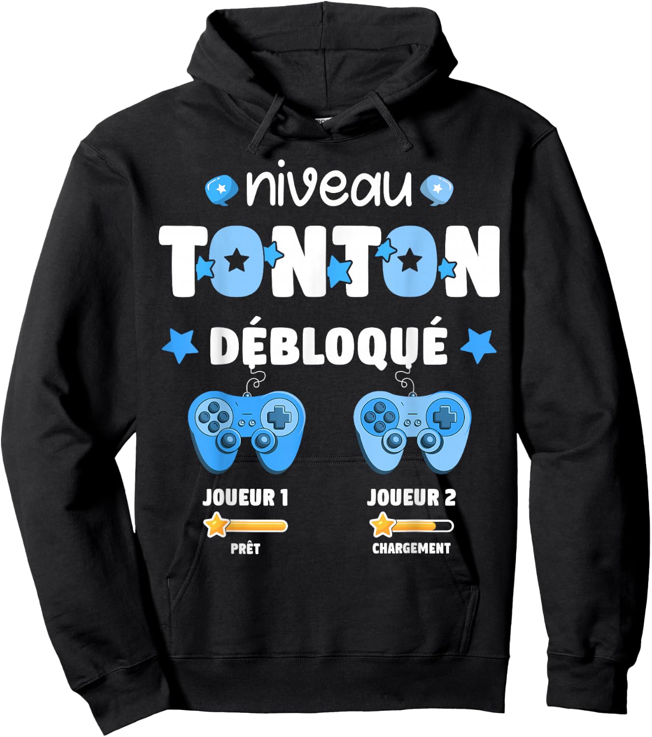 Unlocked Tonton Level Announcement Pregnancy Tonton Geek , Black, S Hoodie - Hoodie | Black