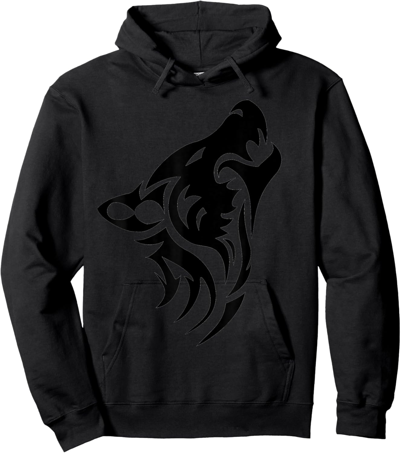 Wild Wolf Pack Team - Retro Vintage Wildlife Lone Black Wolf Hoodie - Hoodie | Black
