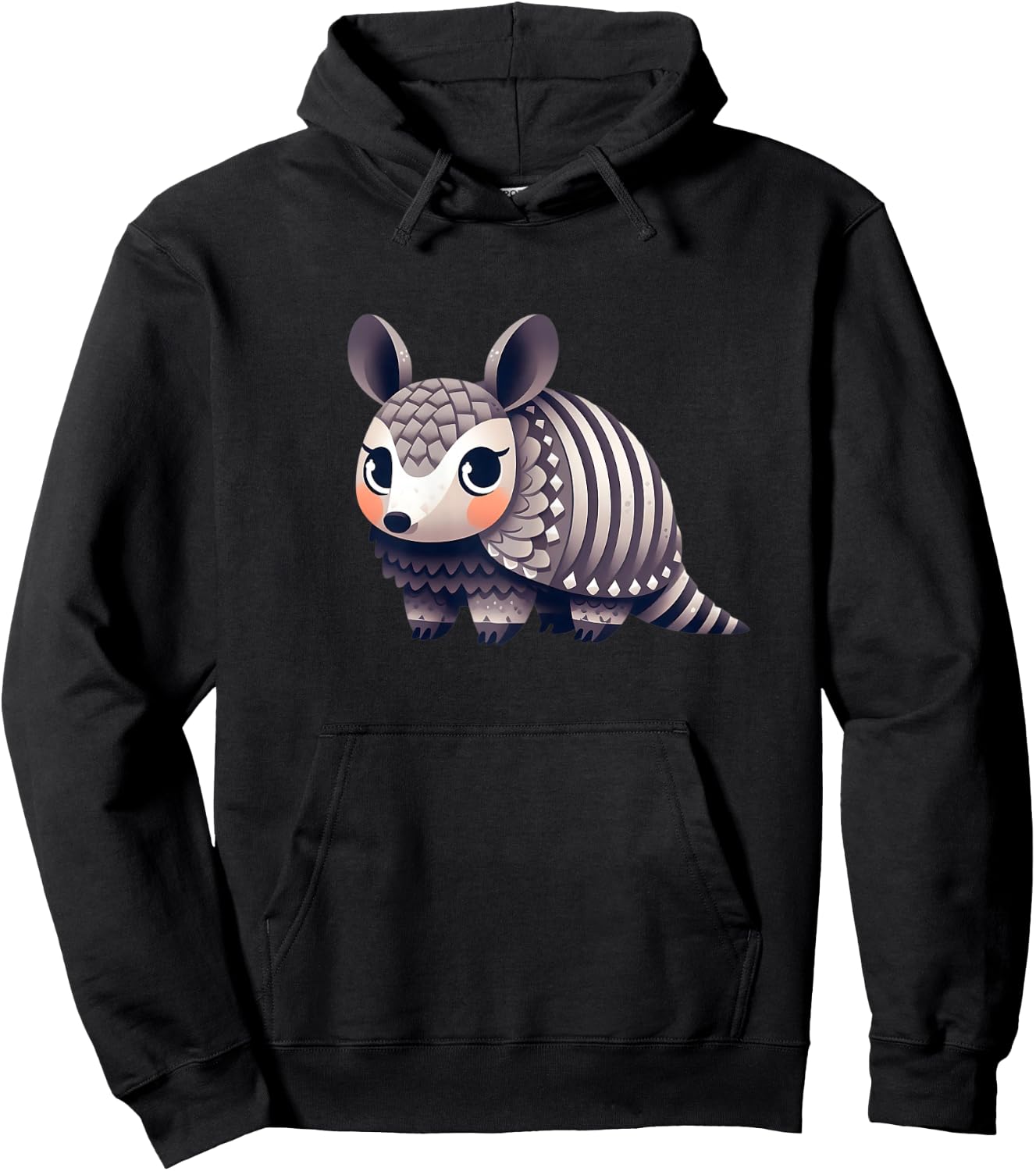 Tatou Animal Adorable Armadillo Hoodie - Hoodie | Black