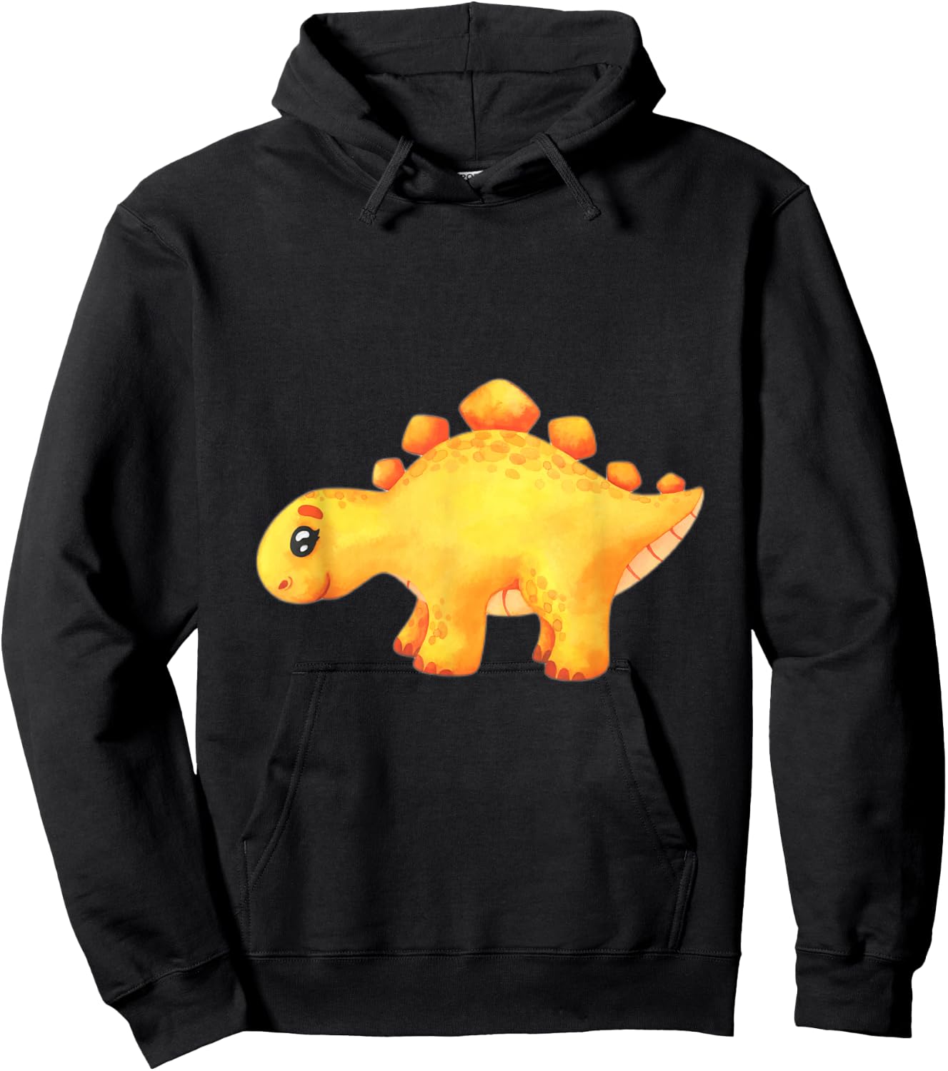 Cute Yellow stegosaurus Hoodie - Hoodie | Black